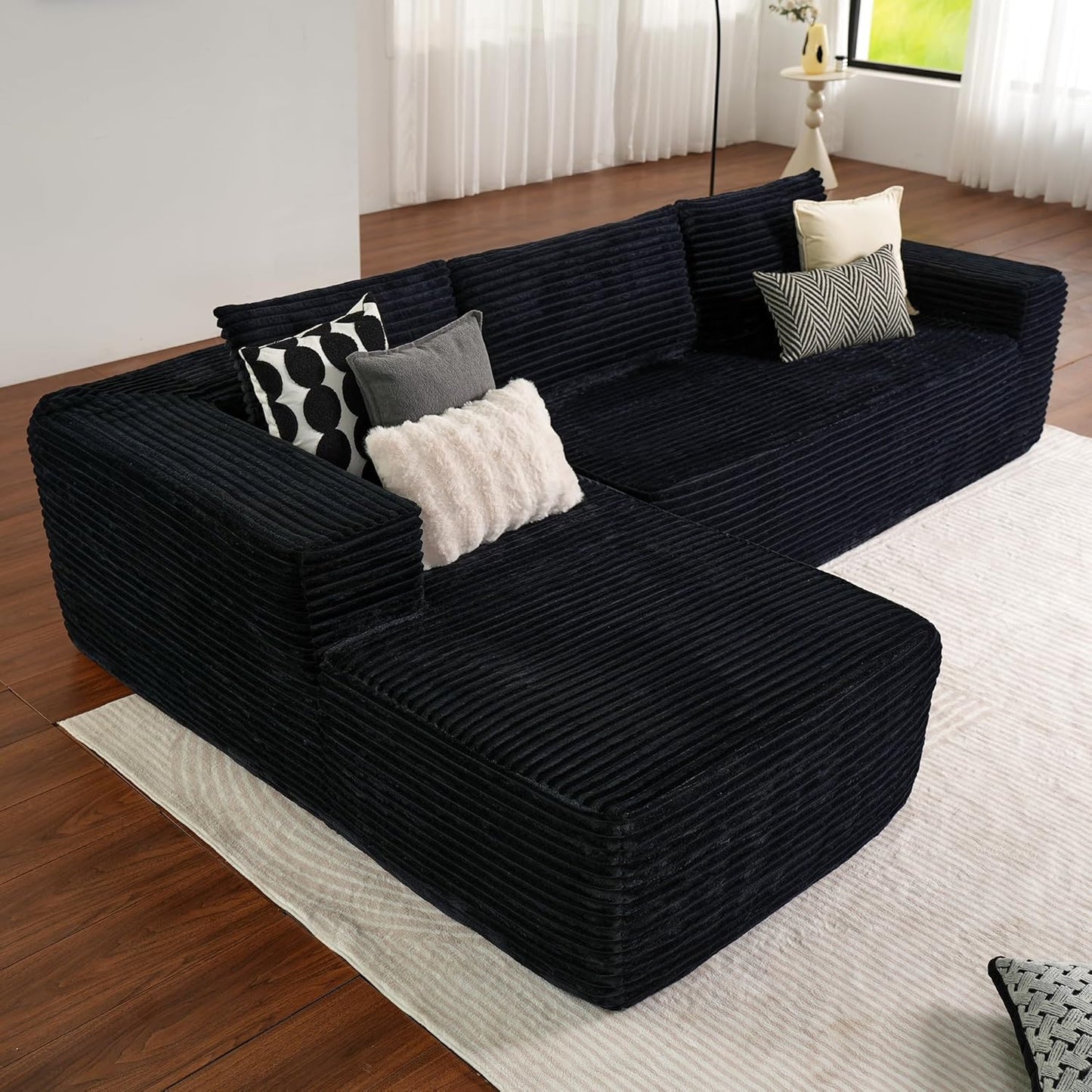 104" Cloud Sectional Couch with L-Shape Chaise