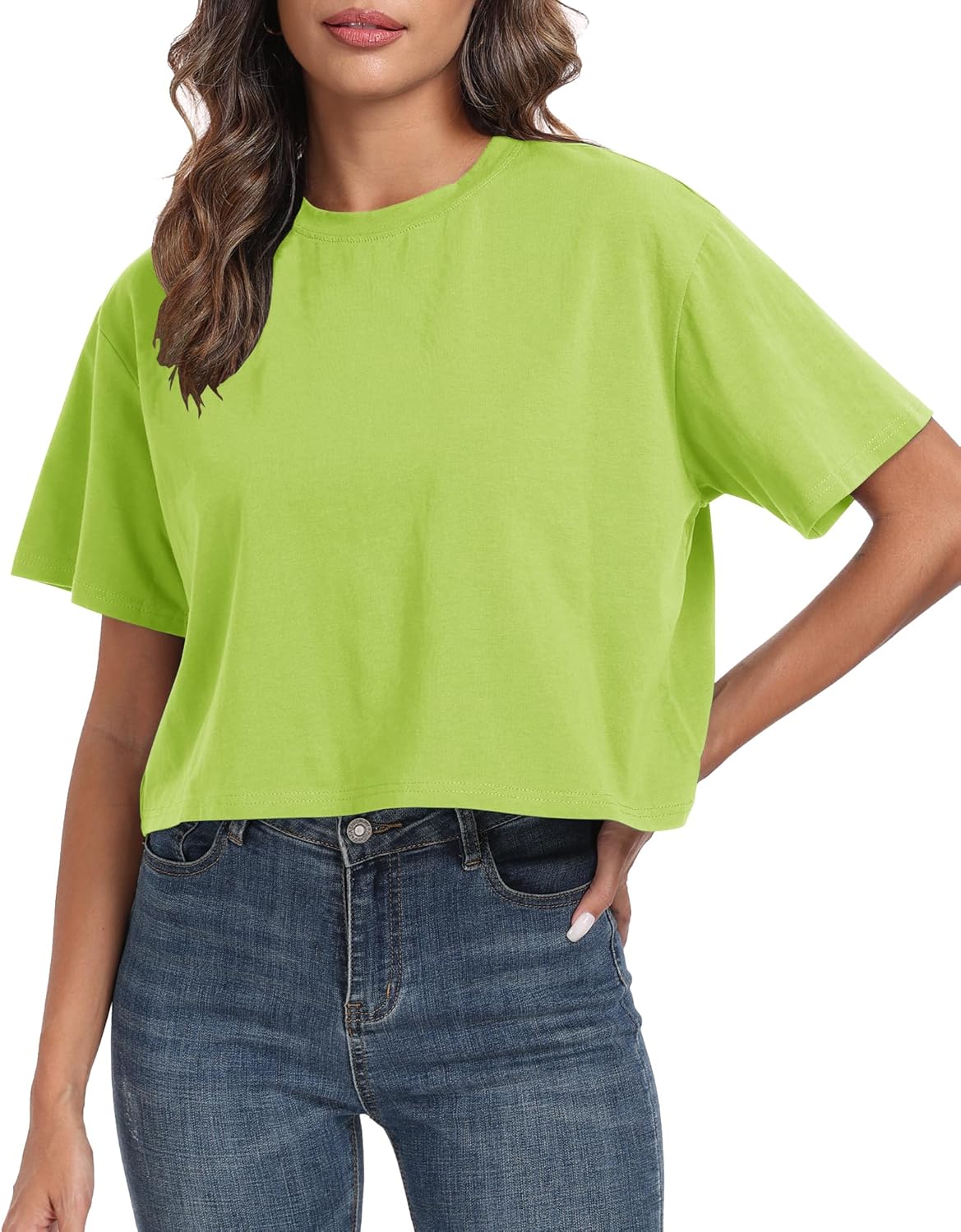 Women's Oversized Workout Cropped T Shirts