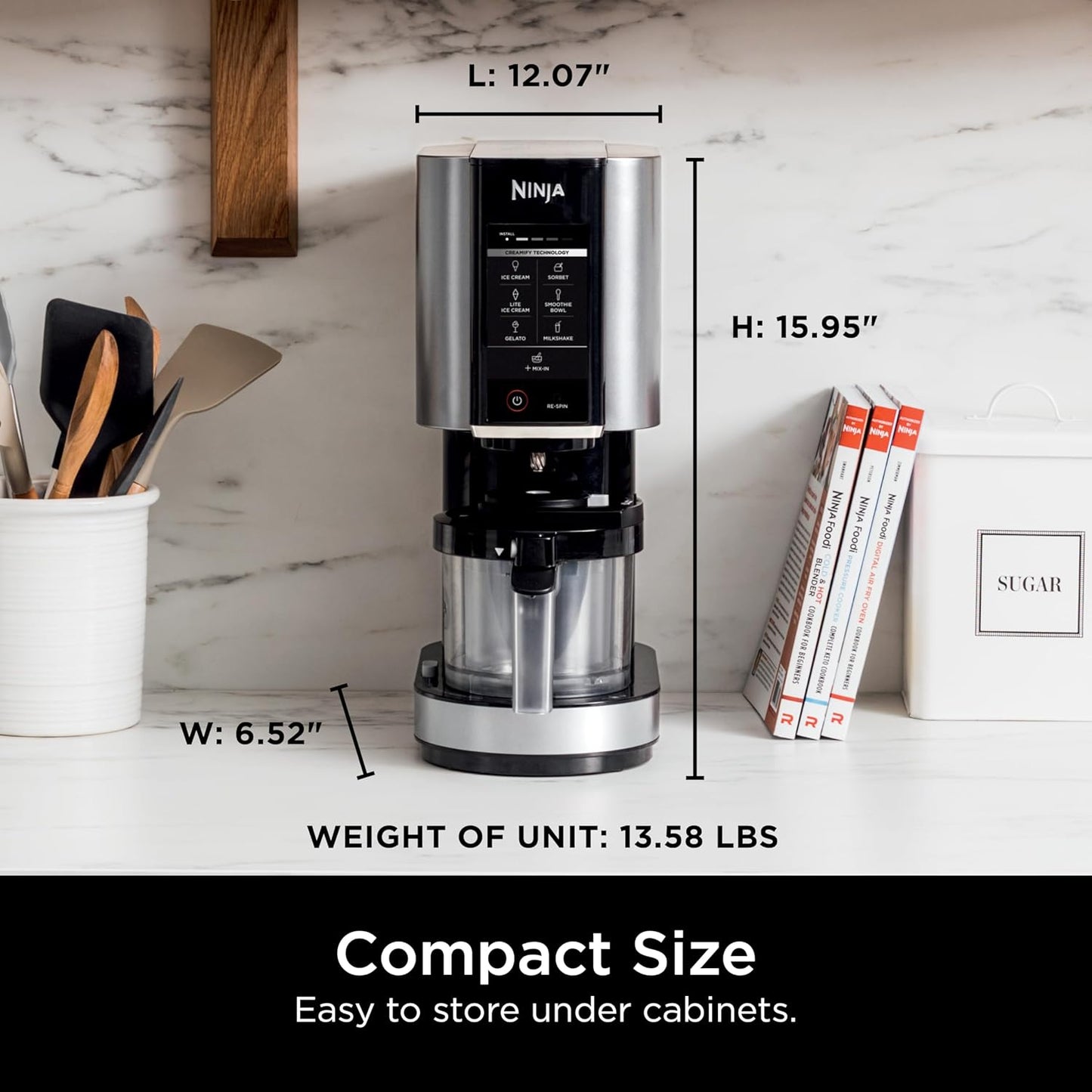 Ninja NC301 CREAMi Ice Cream Maker, for Gelato, Mix-ins, Milkshakes, Sorbet, Smoothie Bowls & More