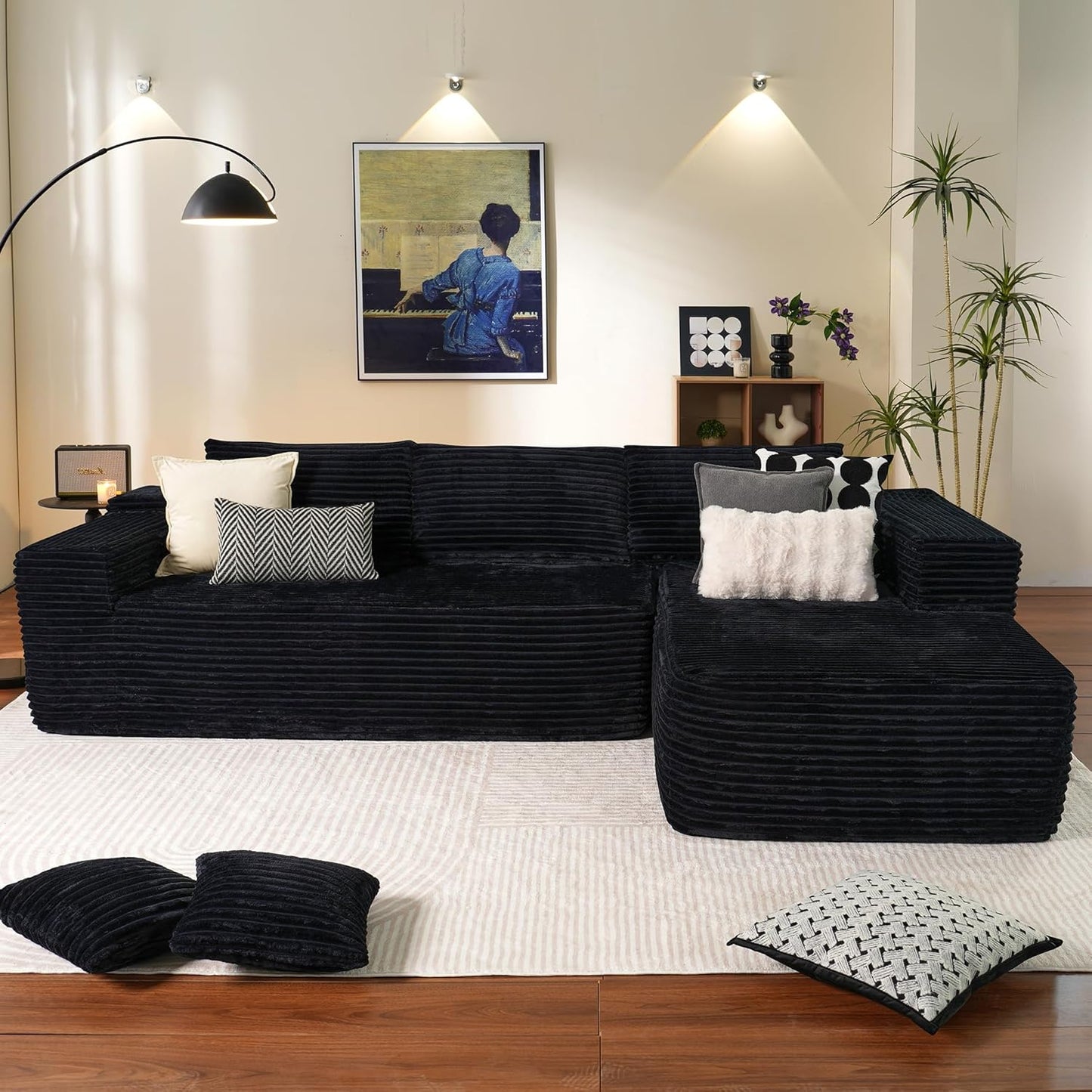 104" Cloud Sectional Couch with L-Shape Chaise