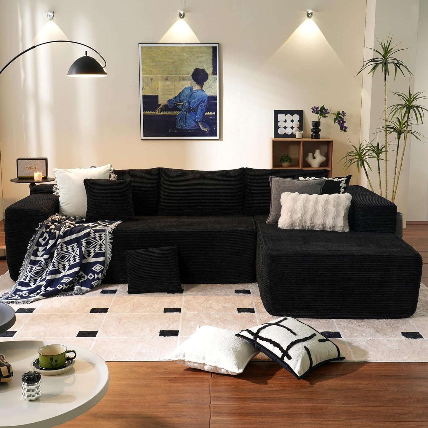 104" Cloud Sectional Couch with L-Shape Chaise