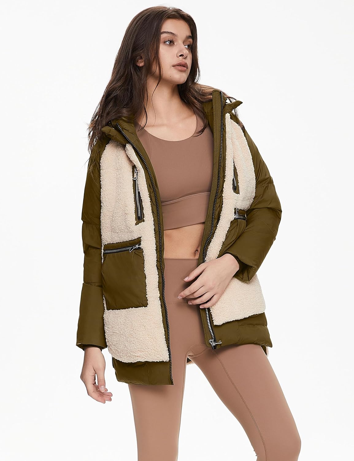 Women’s Thickened Hooded Down Coat Winter Puffer Jacket