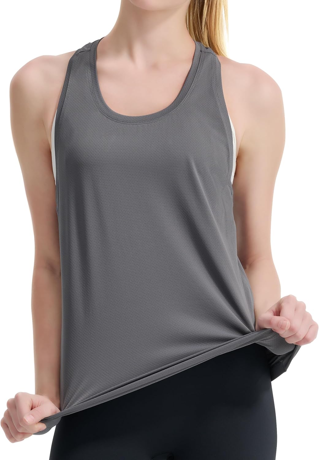 Womens Racerback Workout Tank Tops Lightweight for Running Yoga Gym Casual