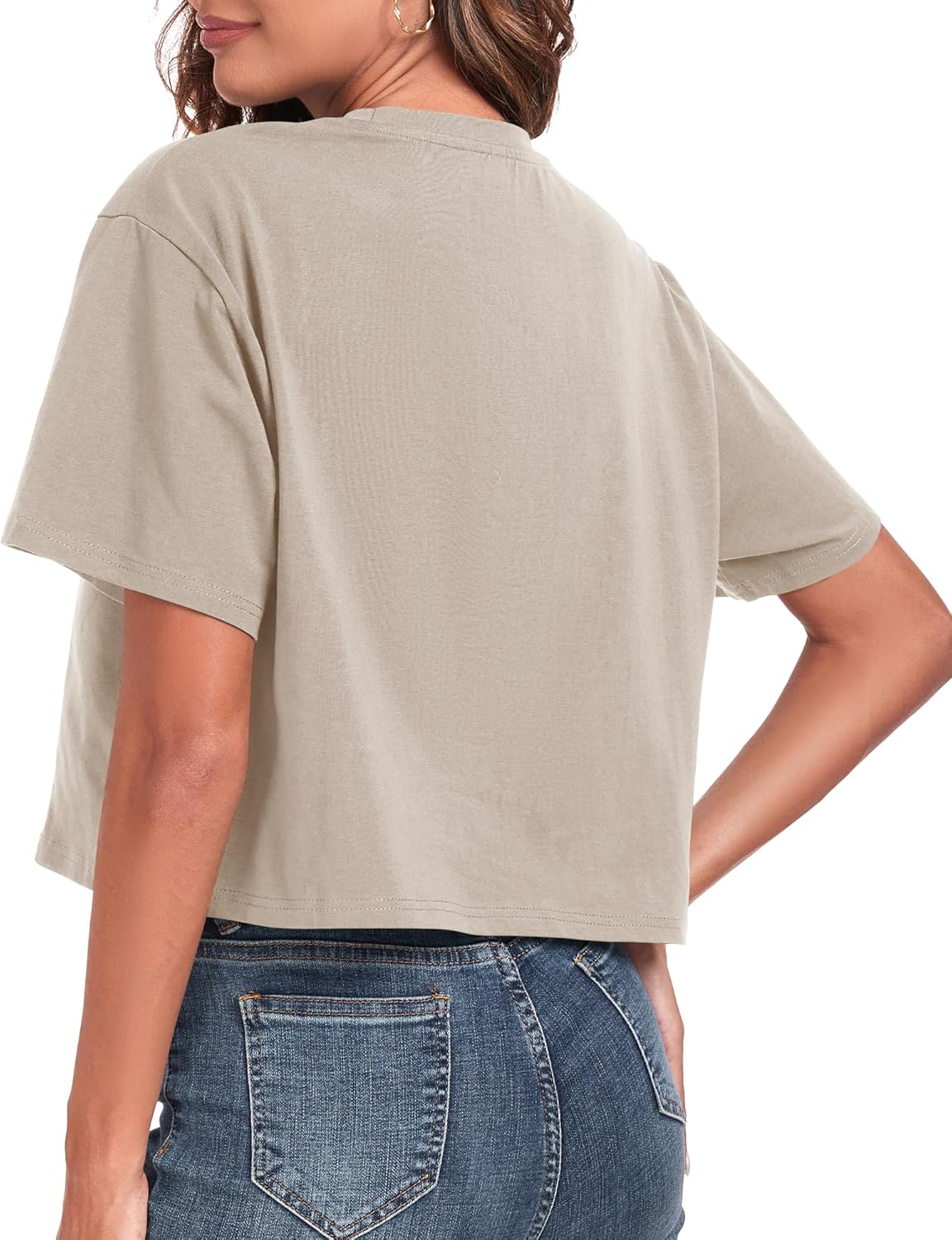 Women's Oversized Workout Cropped T Shirts