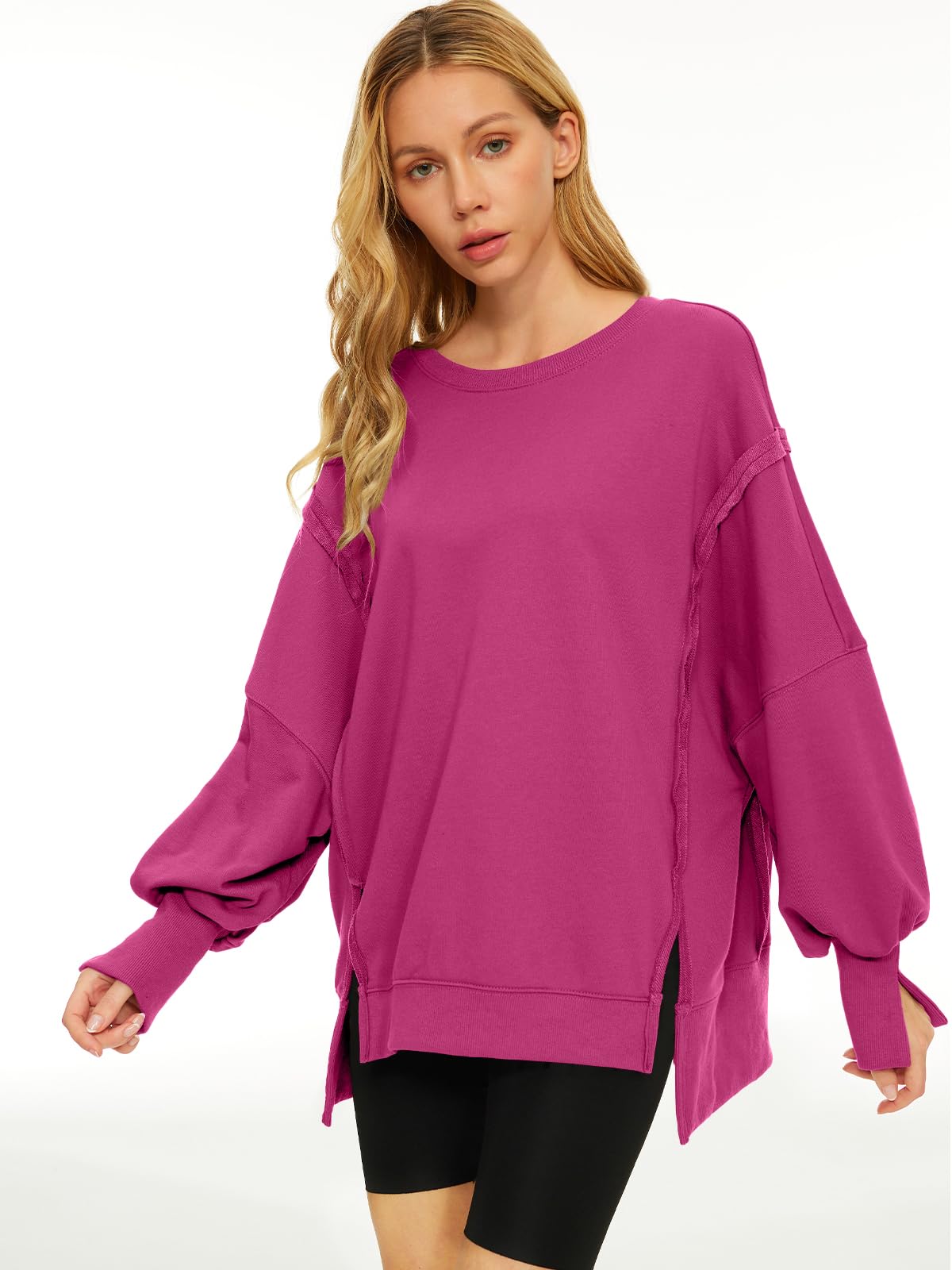 Womens Oversized Sweatshirts Hoodies Crewneck Shirts Fall Outfits