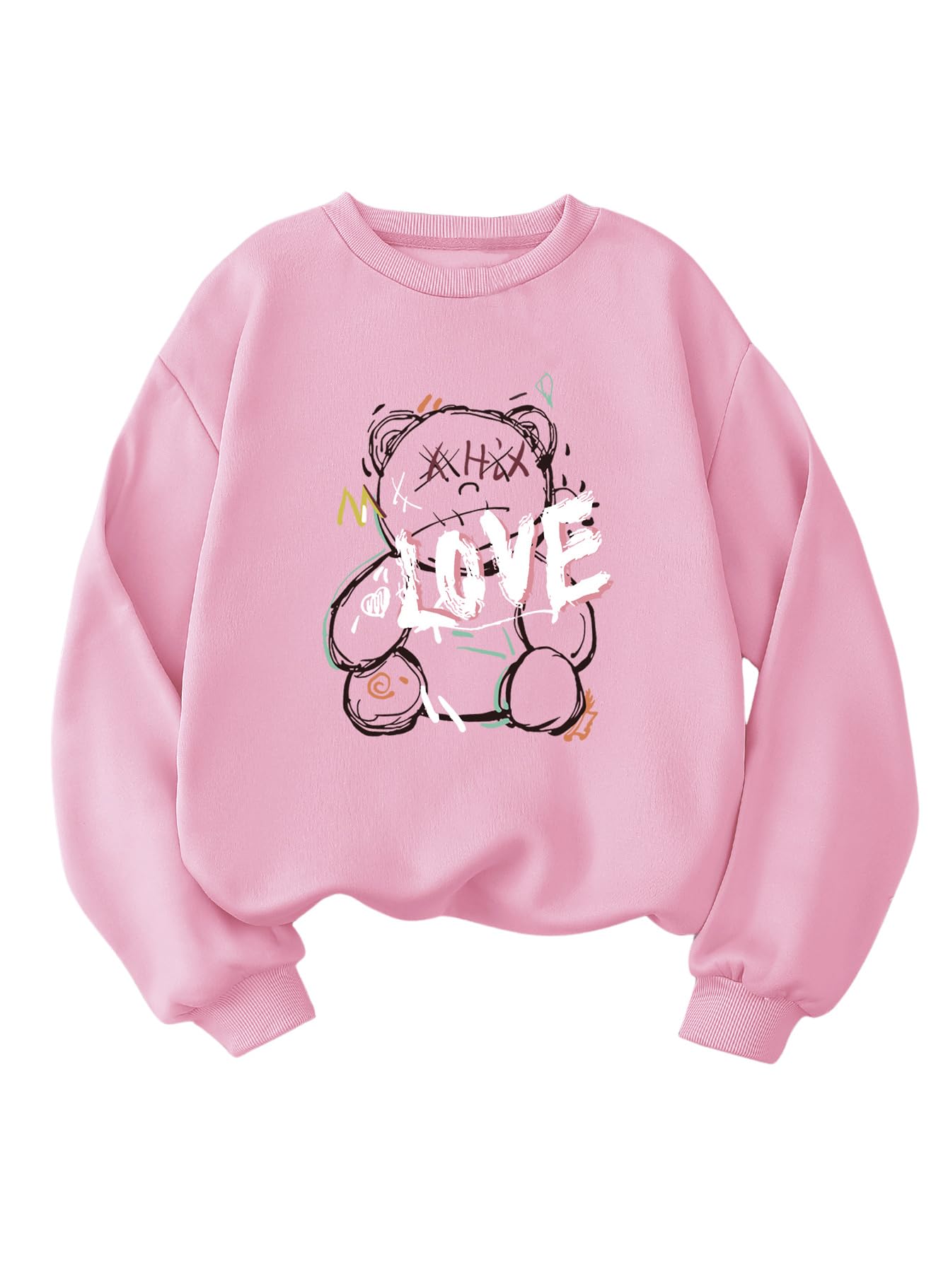 Women's Letter Graphic Print Long Sleeve Sweatshirt Pullover Tops