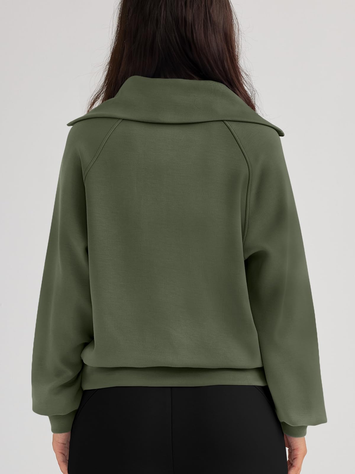Womens Oversized Sweatshirts Half Zip Pullover Long