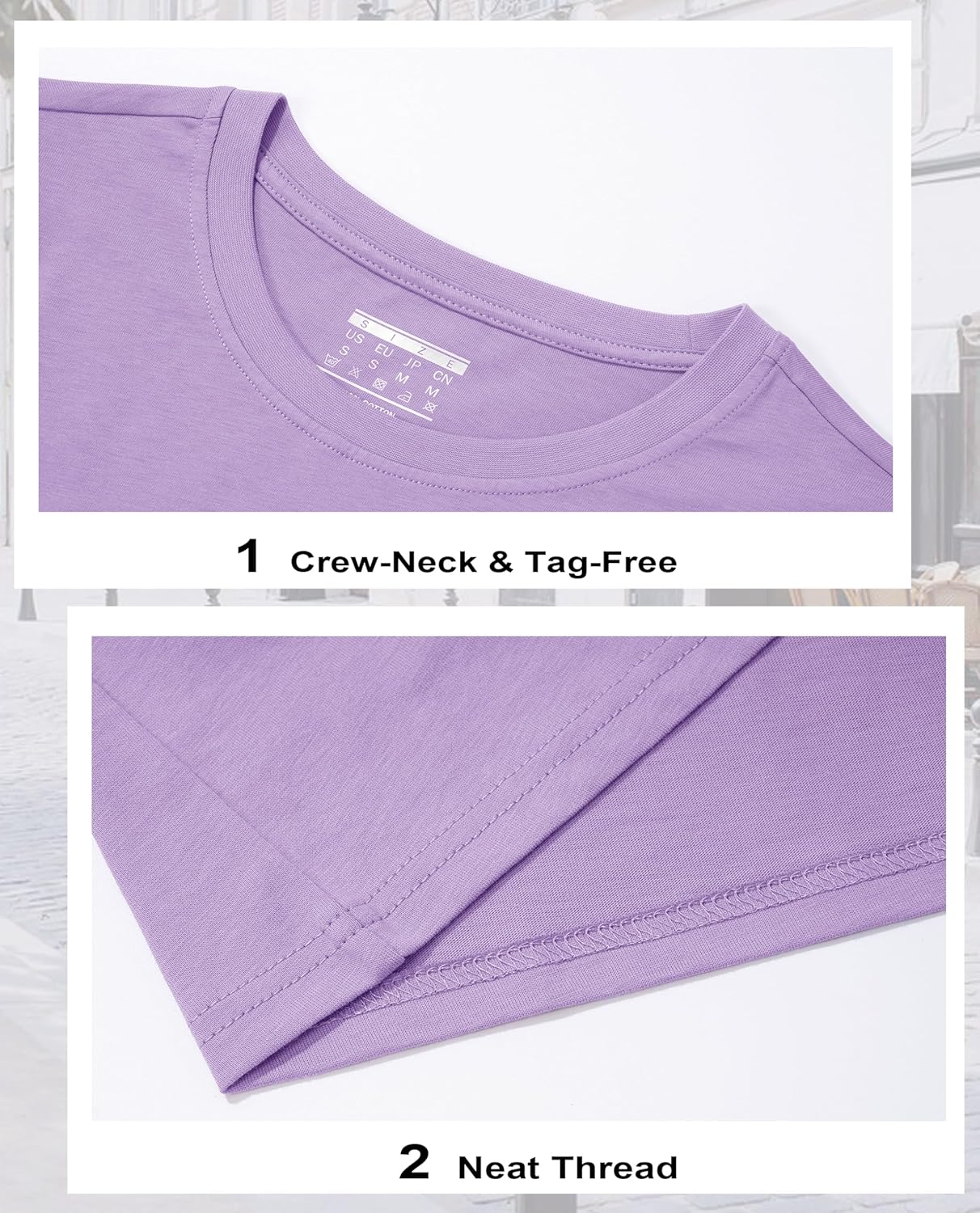 Women's Cotton T-Shirts Short-Sleeve Shirts Crew-Neck Tops