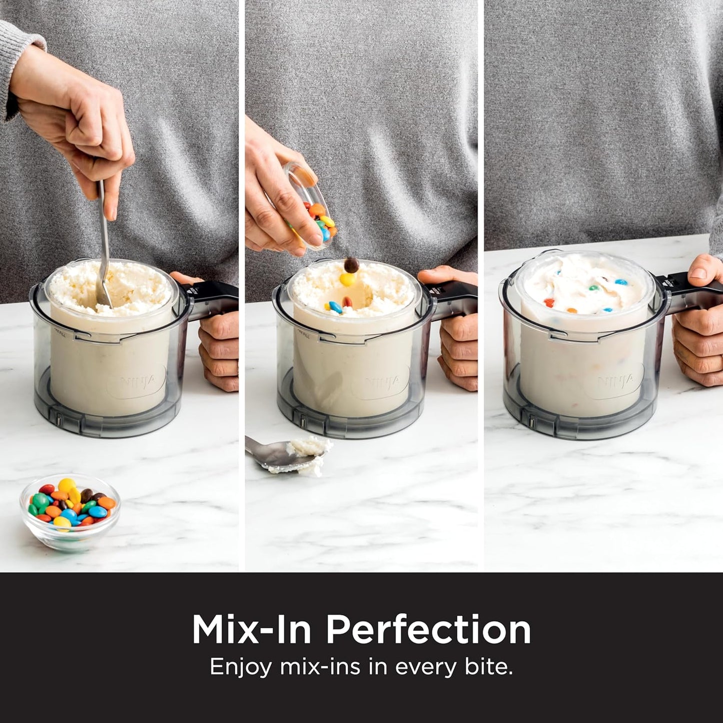 Ninja NC301 CREAMi Ice Cream Maker, for Gelato, Mix-ins, Milkshakes, Sorbet, Smoothie Bowls & More
