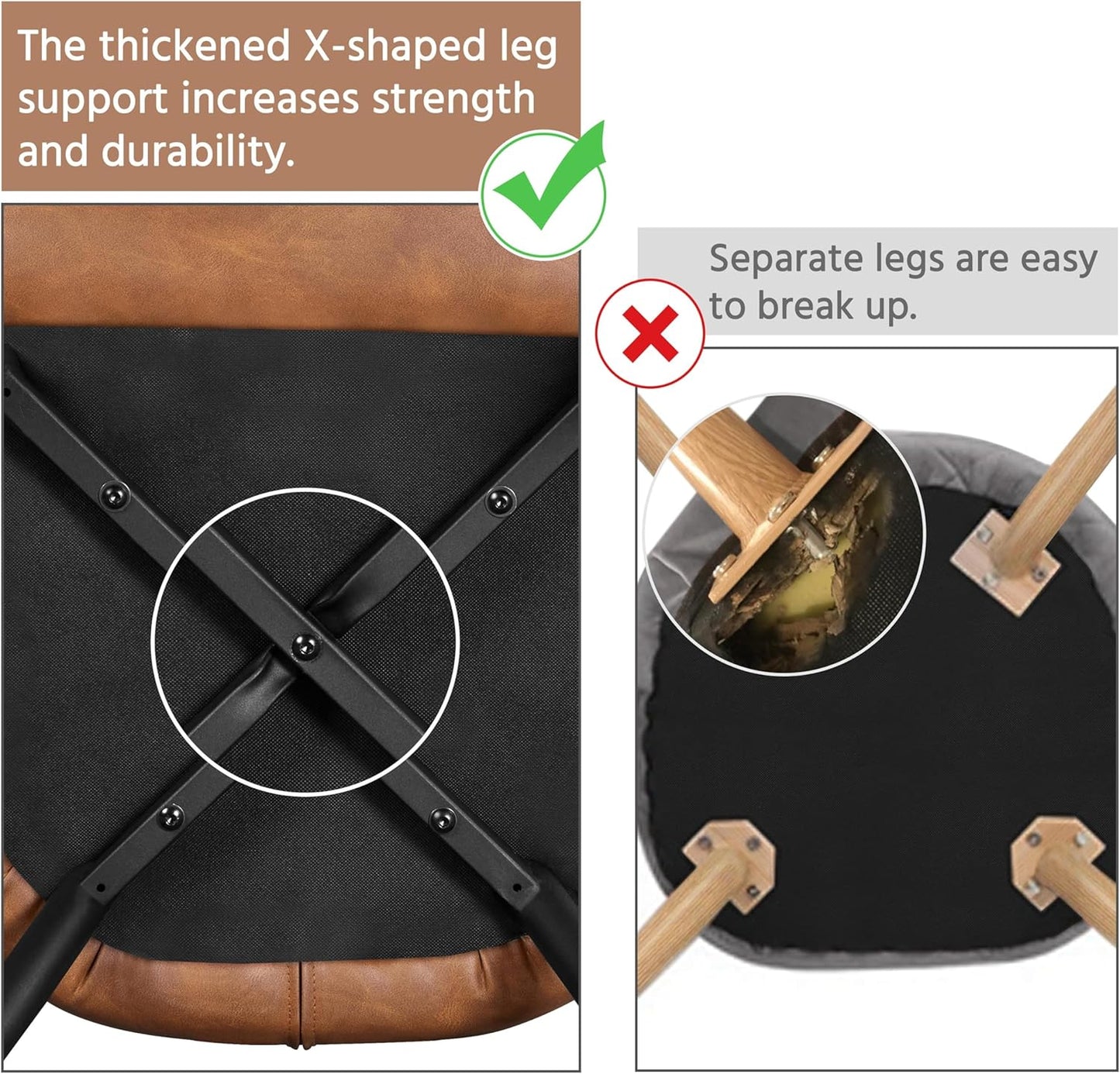 Yaheetech PU Leather Armchair Modern Accent Chair with Metal Legs