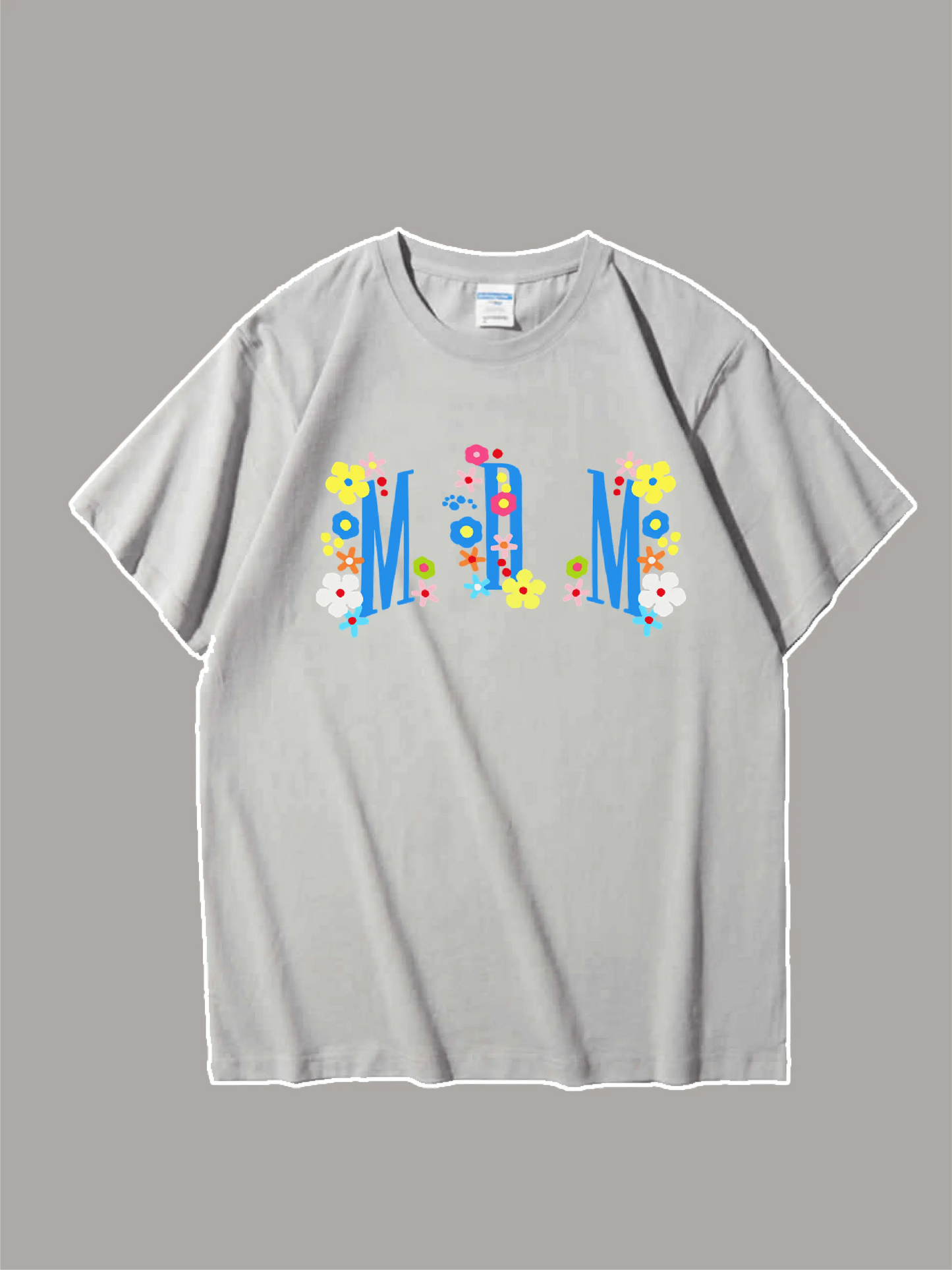 Letter and Floral Graphic T-shirt For Mom