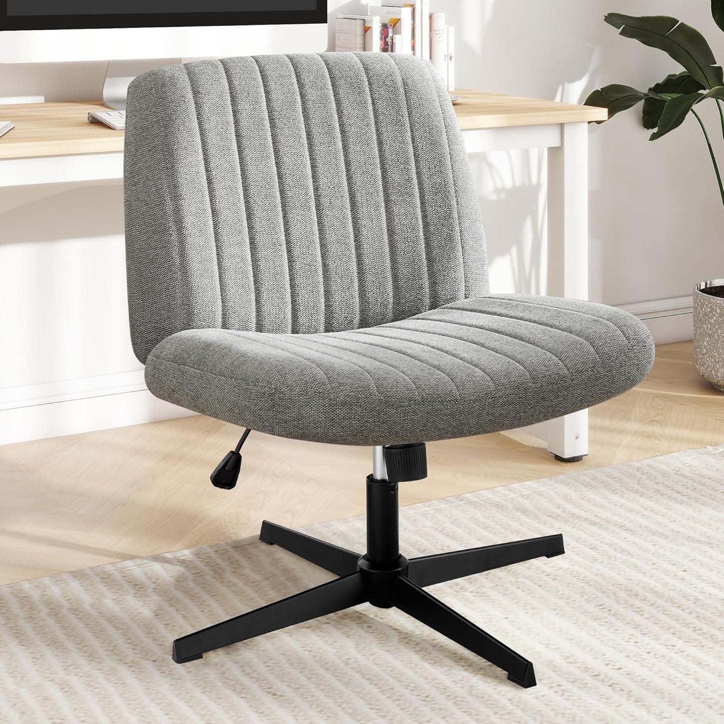 DUMOS Criss Cross Chair Legged Office Wide Comfy Desk Seat