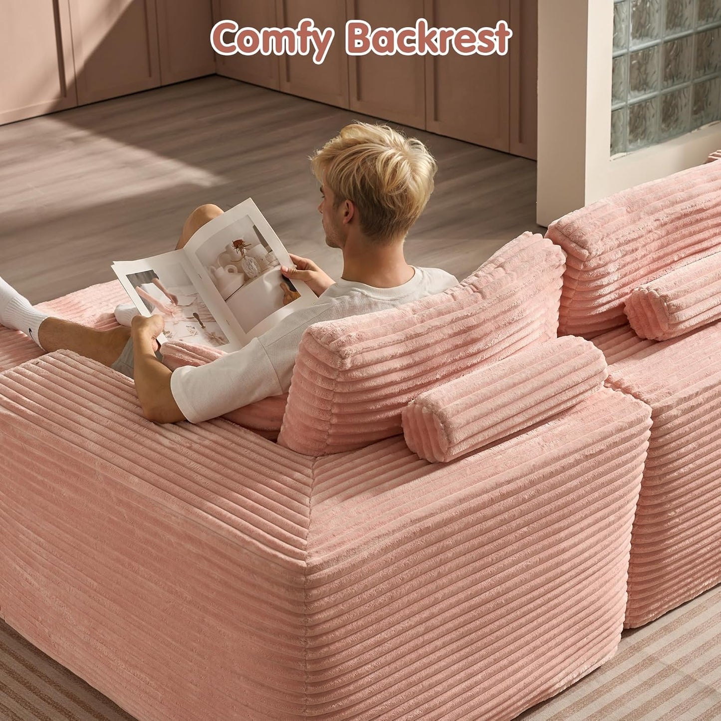 104" Cloud Sectional Couch with L-Shape Chaise