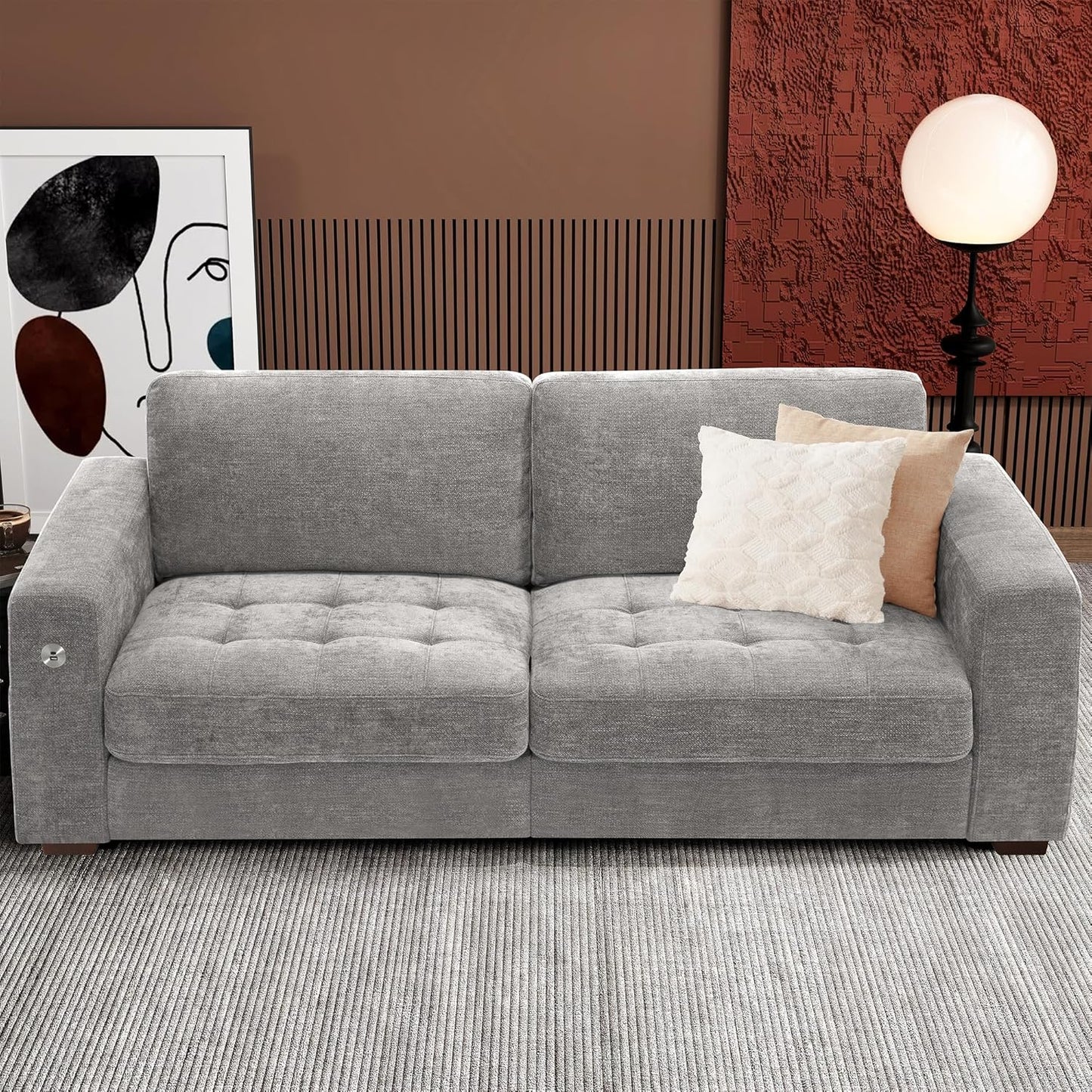 146" U-Shaped Modern Sofa Modular Sectional Cloud Couch