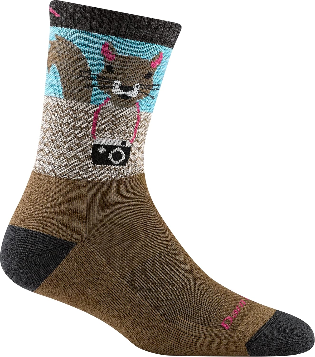Darntough Women's Critter Club Micro Crew Lightweight with Cushion Sock