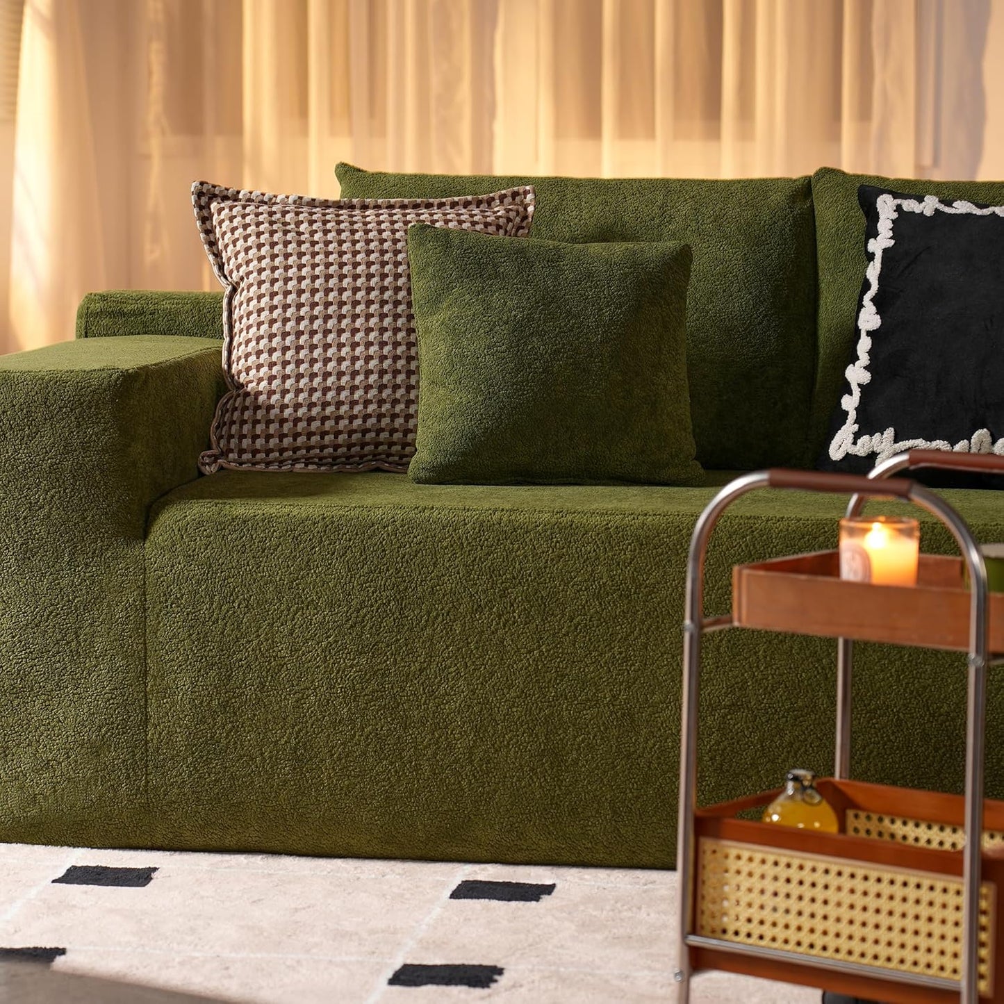 104" Cloud Sectional Couch with L-Shape Chaise