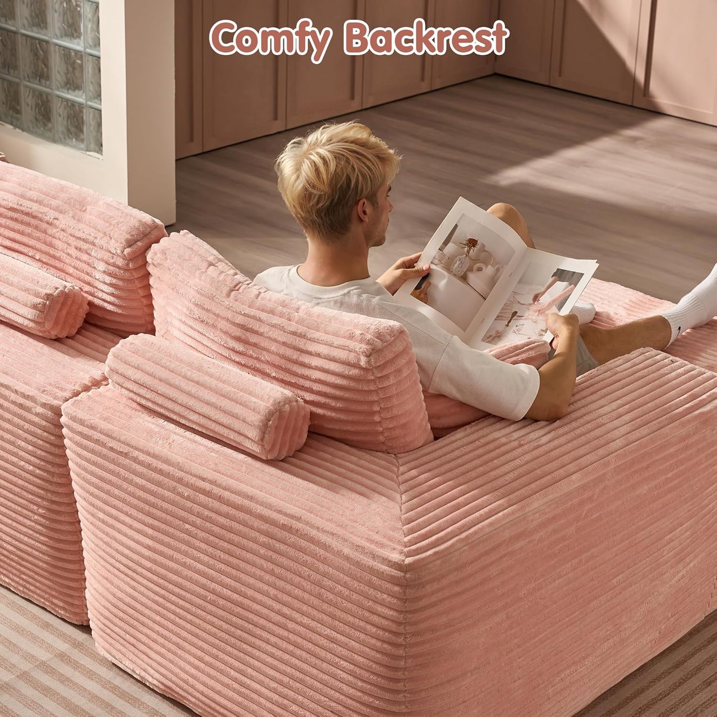 104" Cloud Sectional Couch with L-Shape Chaise