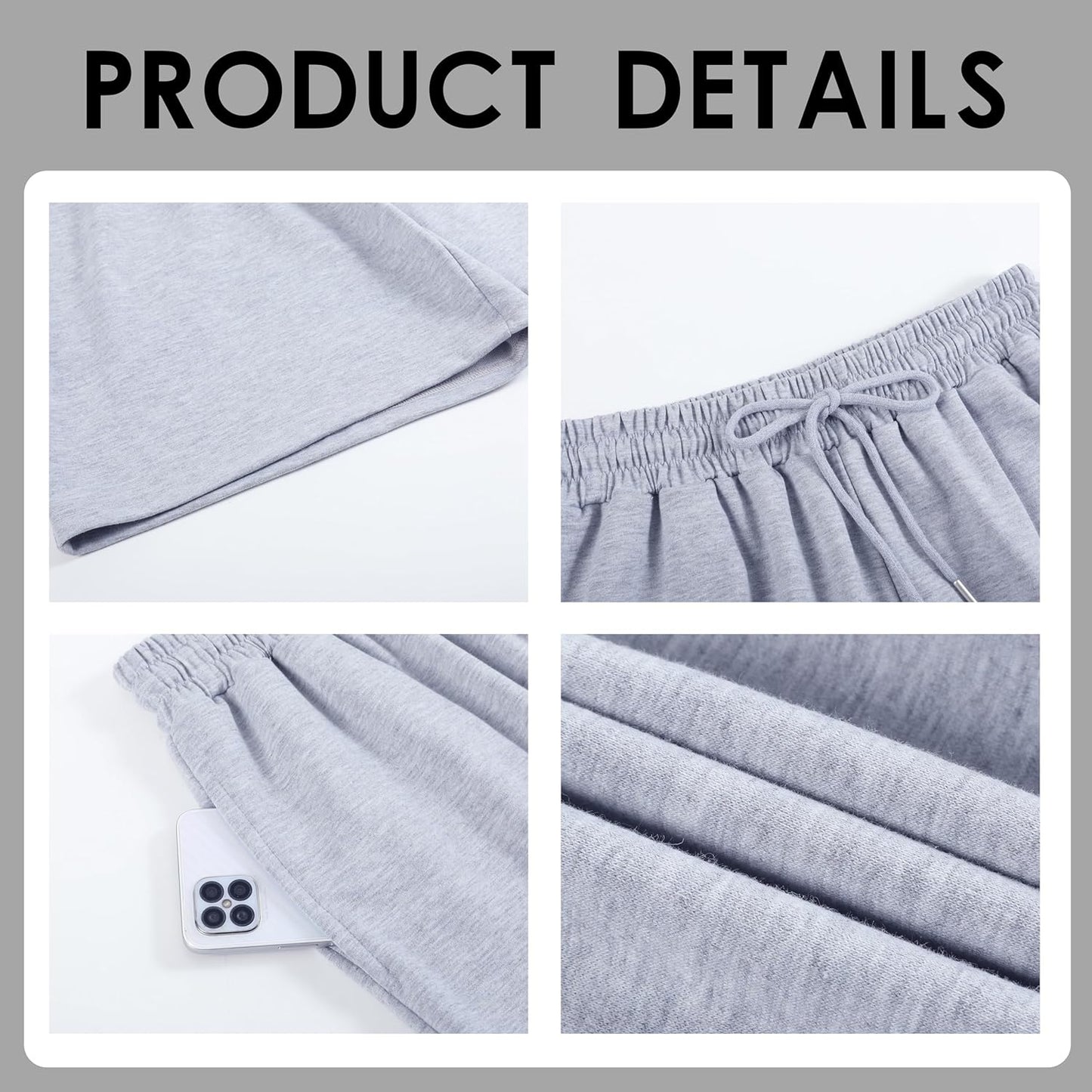 Womens Athletic Shorts Jogger Sweat Summer Loose Drawstring Bermuda Shorts with Pockets