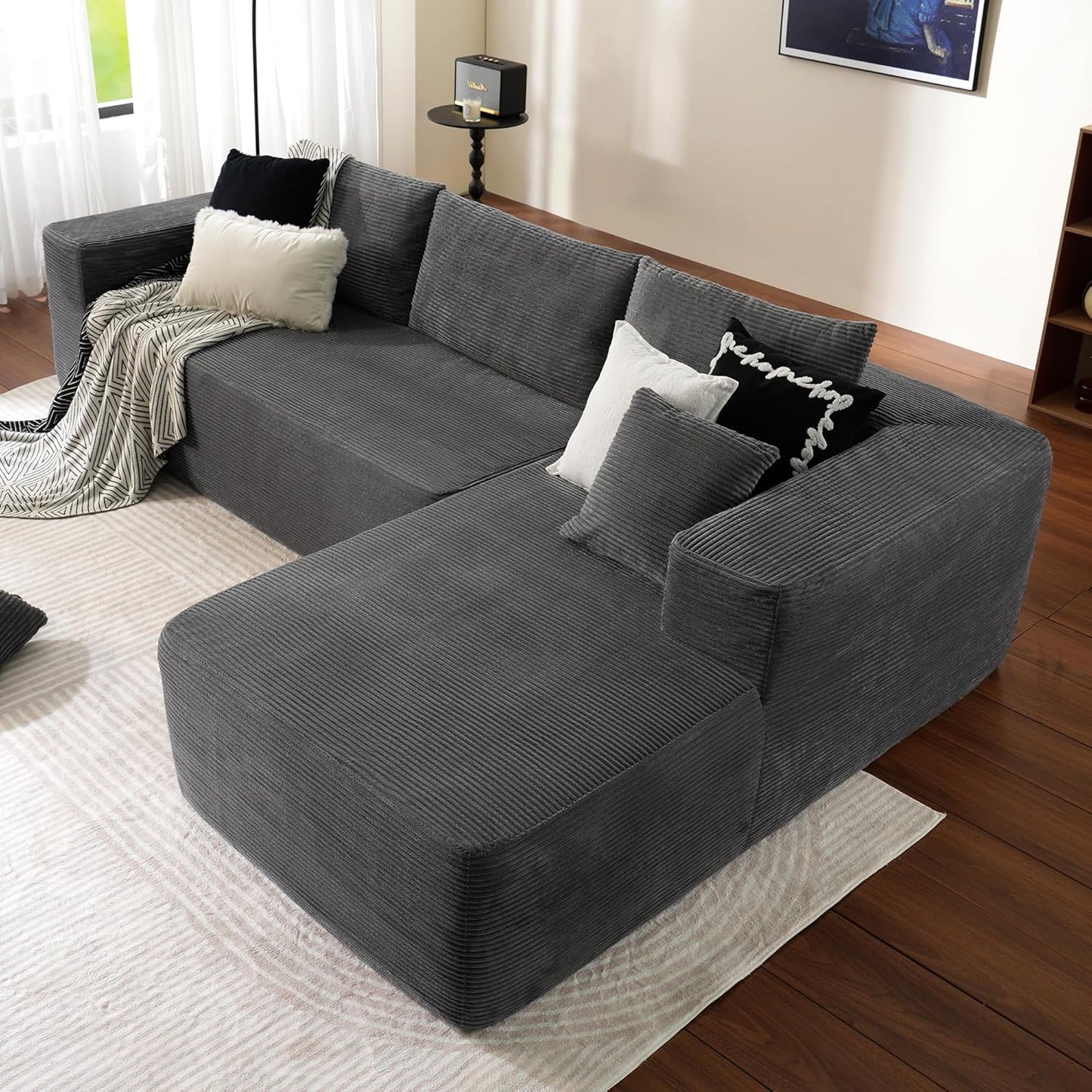 104" Cloud Sectional Couch with L-Shape Chaise