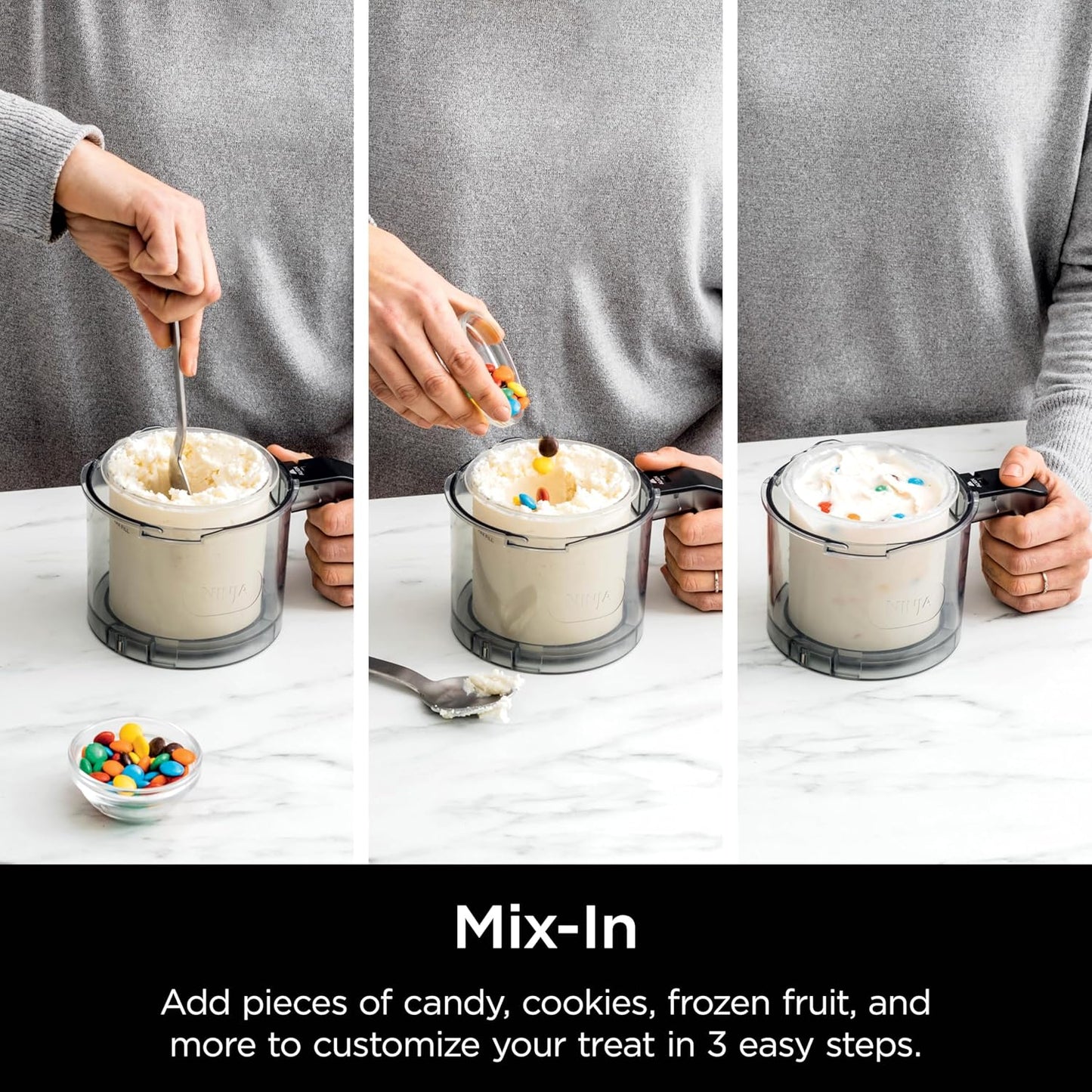 Ninja NC301 CREAMi Ice Cream Maker, for Gelato, Mix-ins, Milkshakes, Sorbet, Smoothie Bowls & More