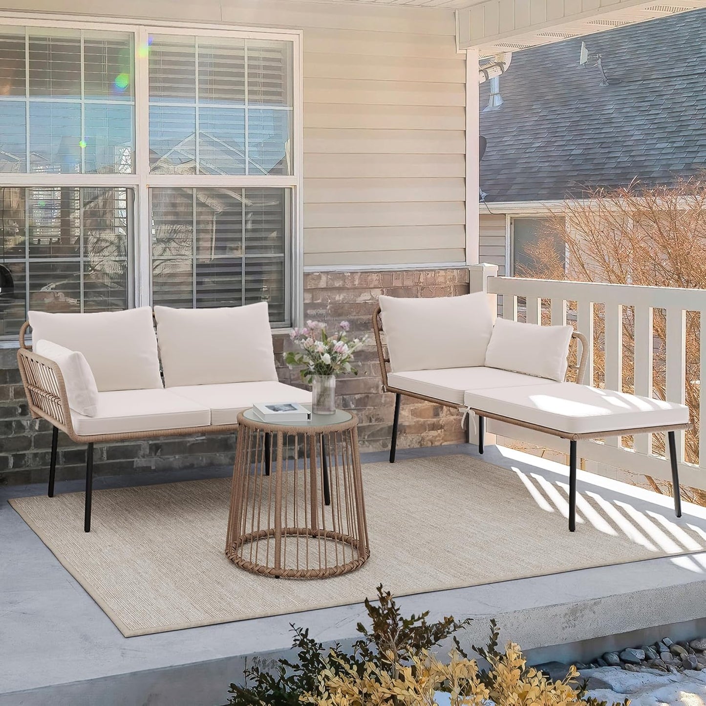 YITAHOME 5 Pieces Outdoor Patio Dining Table Chair Set