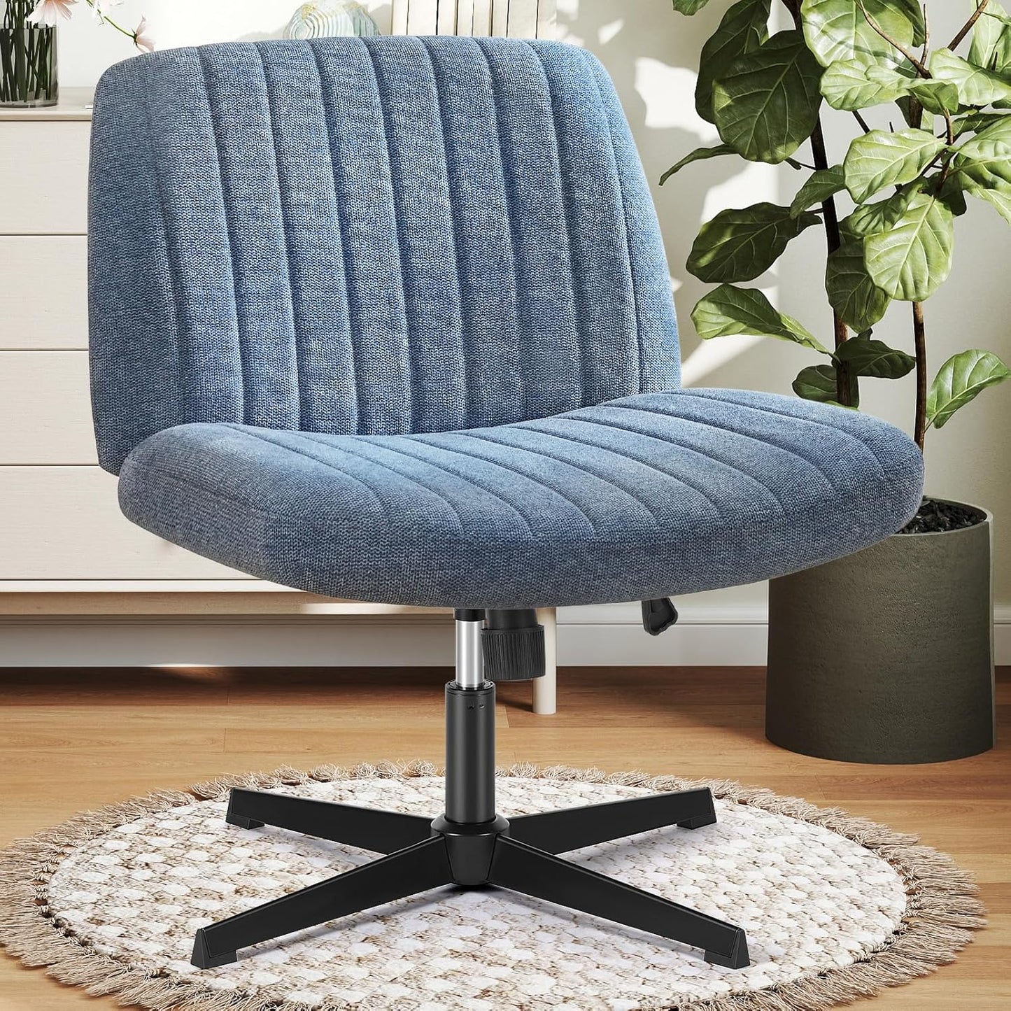 DUMOS Criss Cross Chair Legged Office Wide Comfy Desk Seat