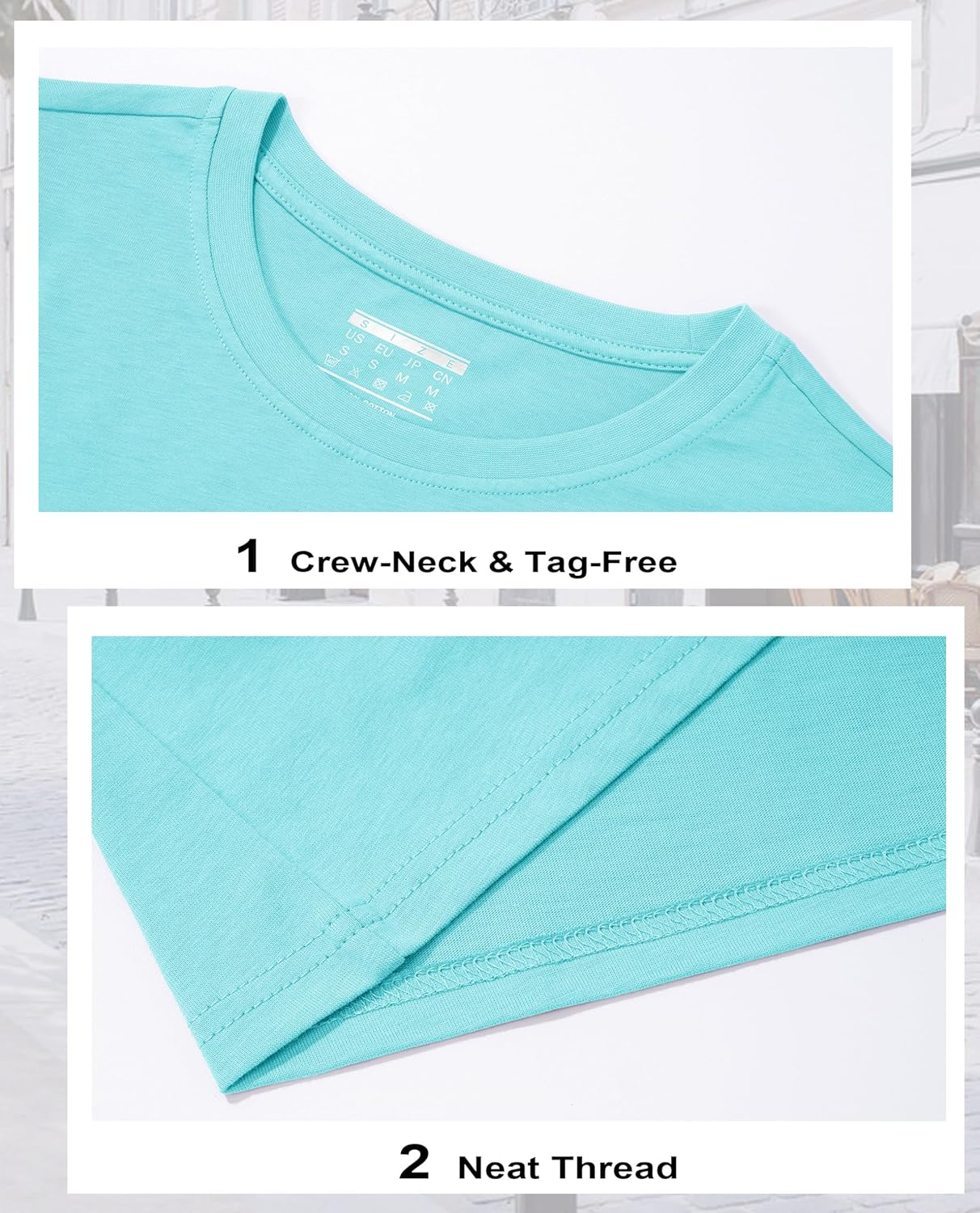 Women's Cotton T-Shirts Short-Sleeve Shirts Crew-Neck Tops
