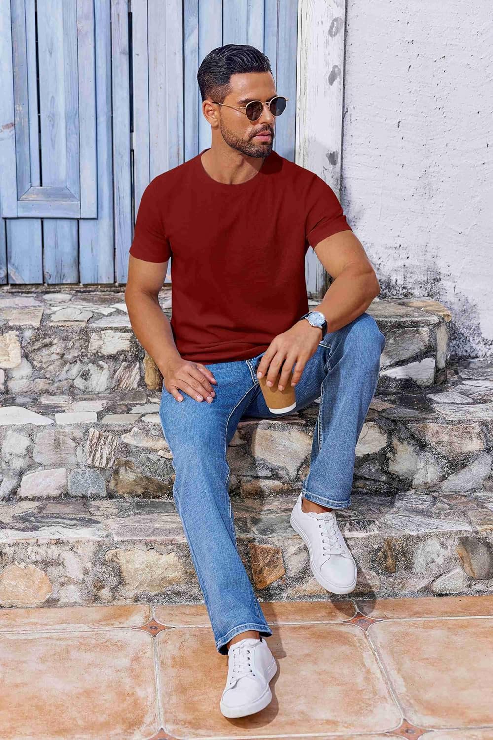 T Shirt Short Sleeve Crew Neck T-Shirt Casual Summer Basic Tee Shirts