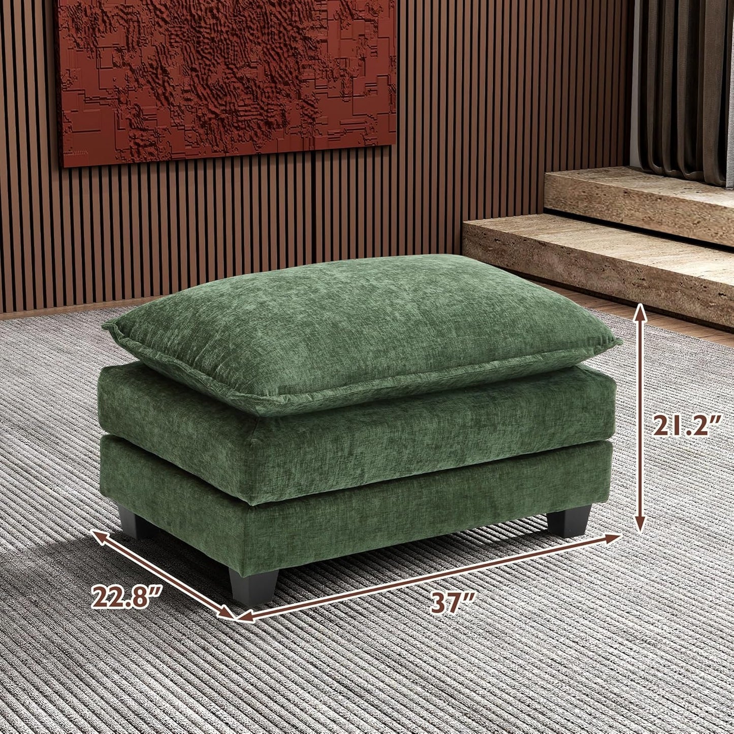 146" U-Shaped Modern Sofa Modular Sectional Cloud Couch