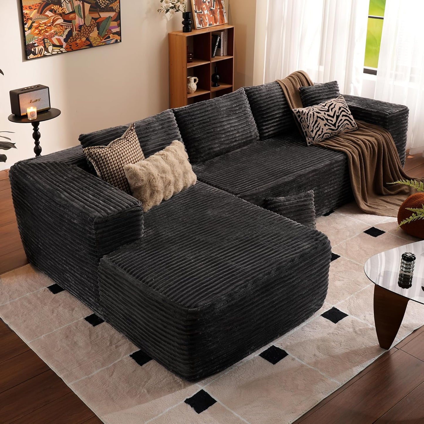 104" Cloud Sectional Couch with L-Shape Chaise