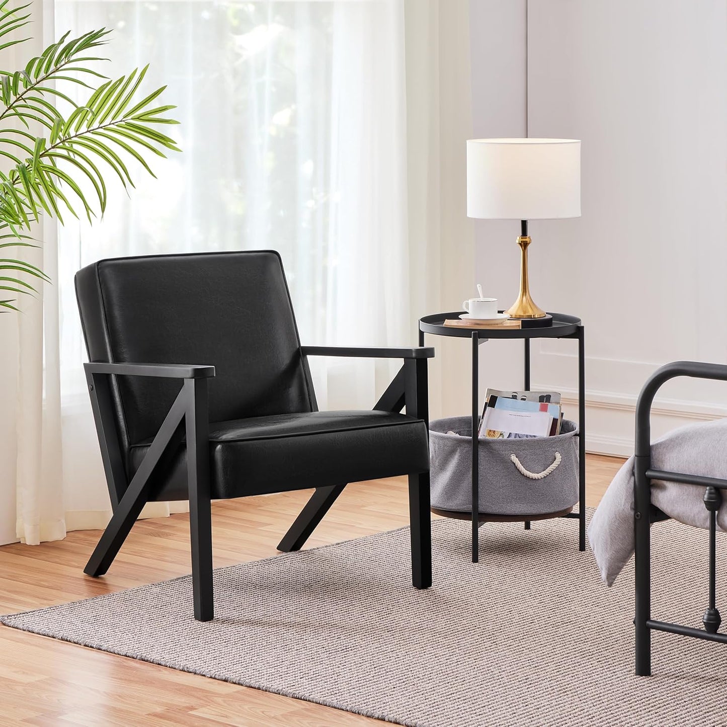 Yaheetech Accent Chair Armchair with Strong Wood Frame