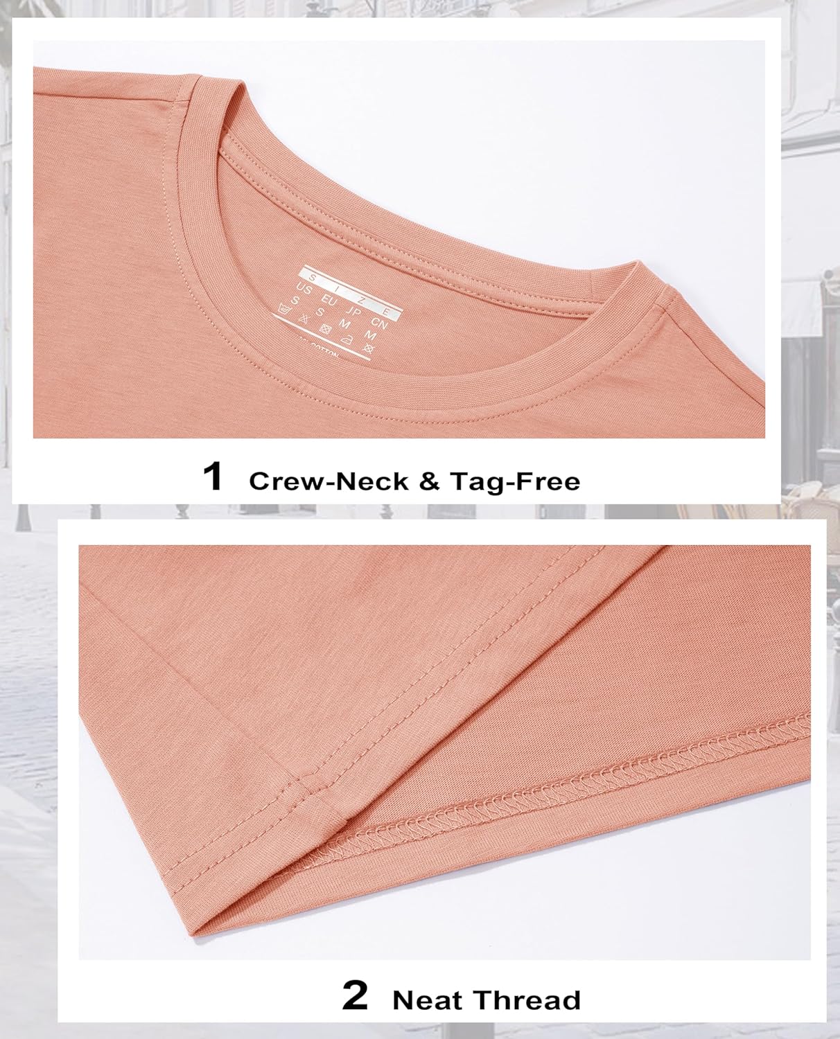 Women's Cotton T-Shirts Short-Sleeve Shirts Crew-Neck Tops