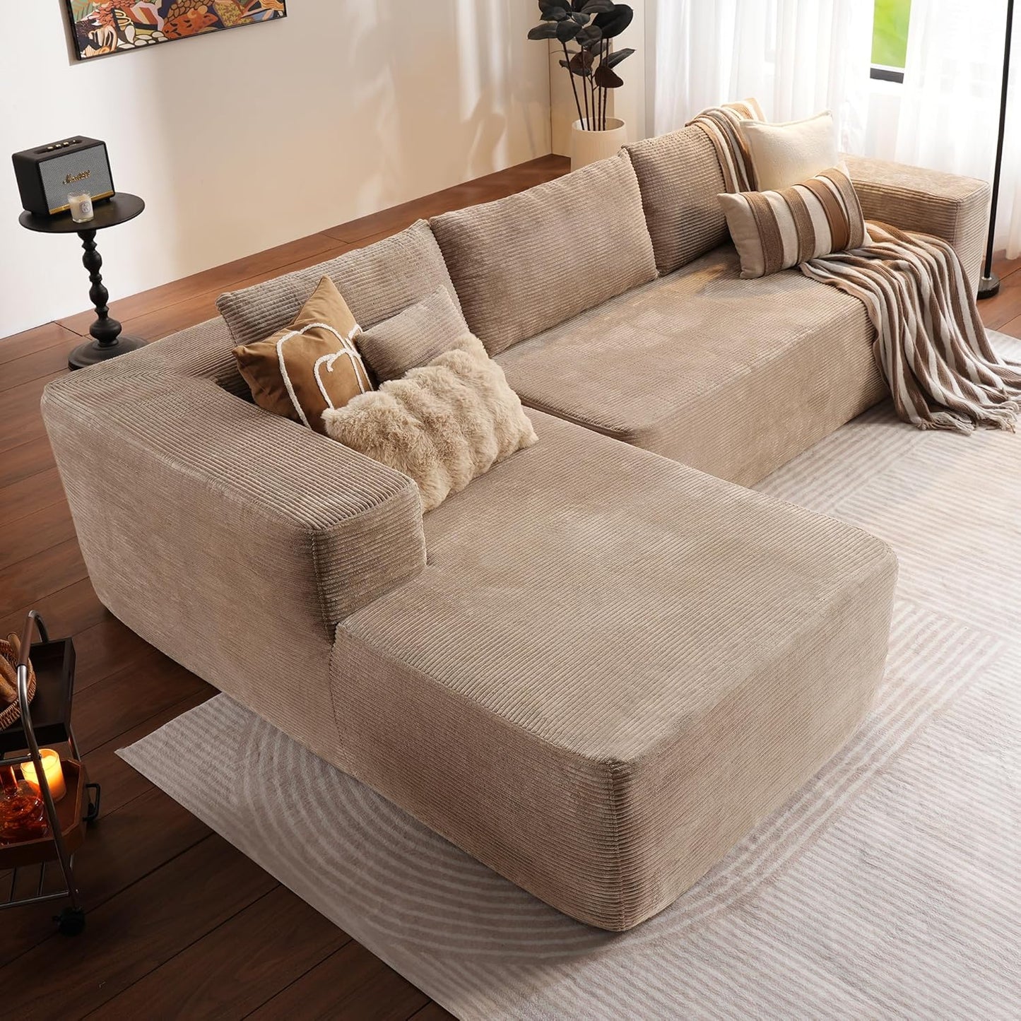104" Cloud Sectional Couch with L-Shape Chaise