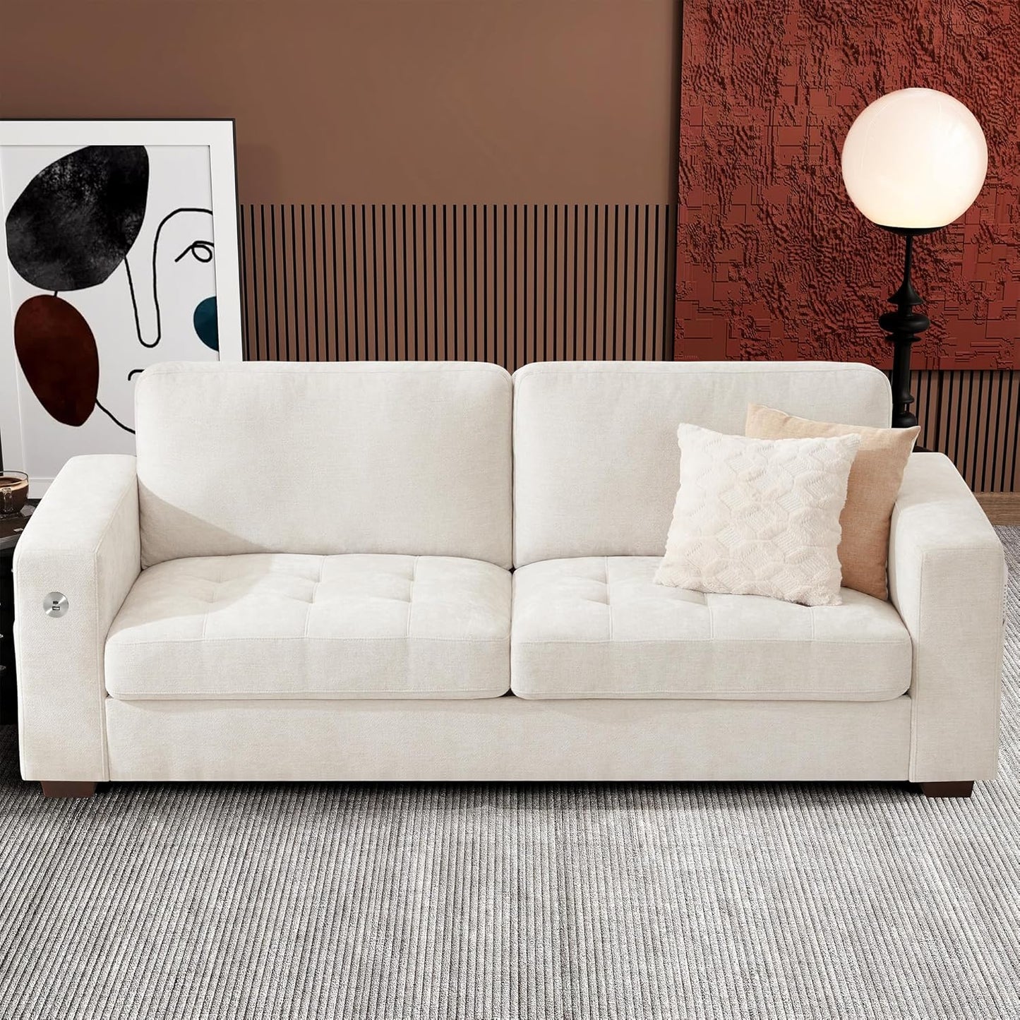 146" U-Shaped Modern Sofa Modular Sectional Cloud Couch
