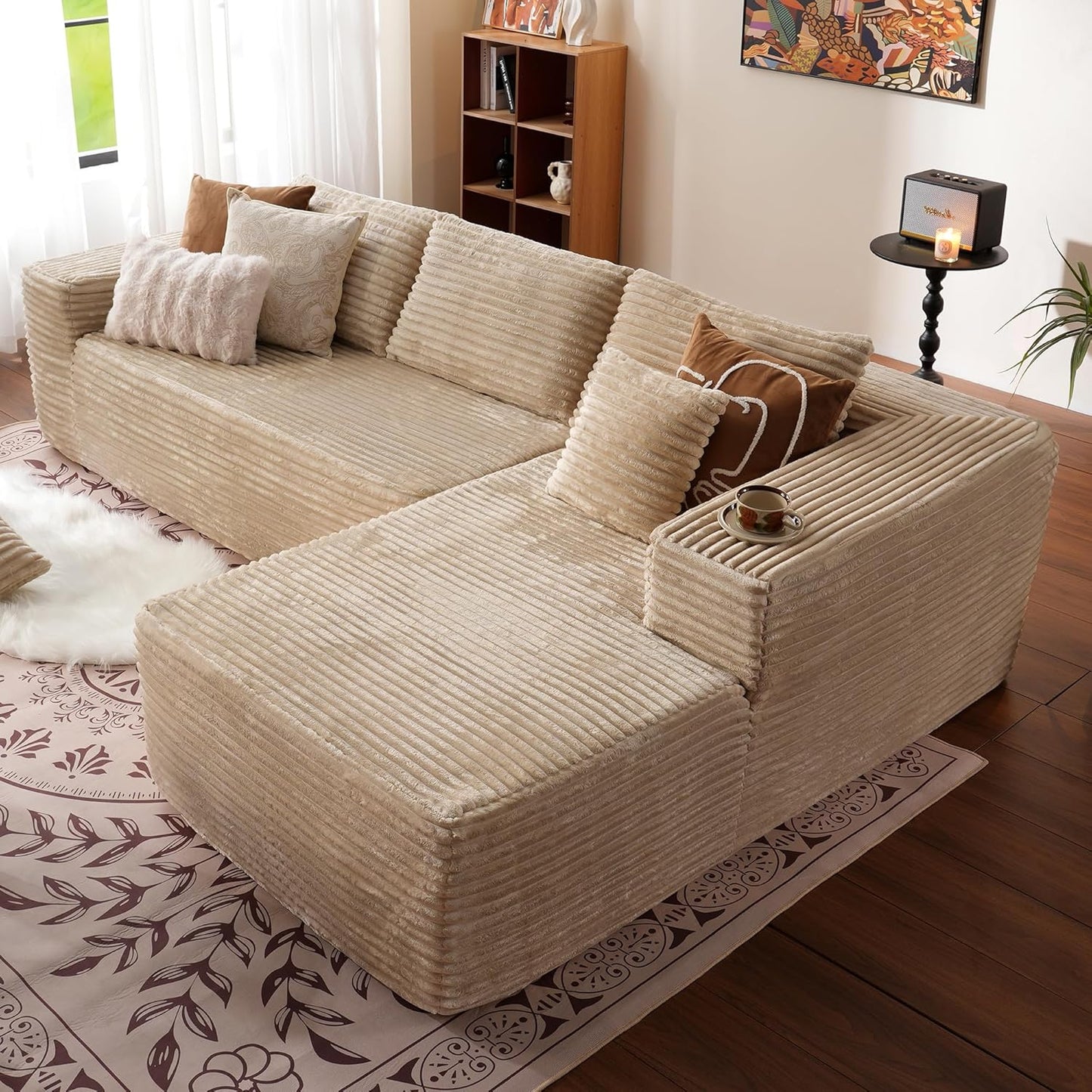 104" Cloud Sectional Couch with L-Shape Chaise