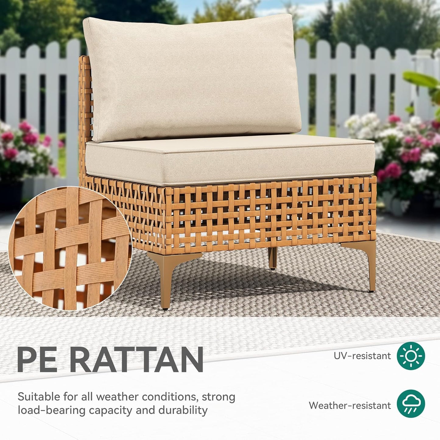 YITAHOME 5 Pieces Outdoor Patio Dining Table Chair Set