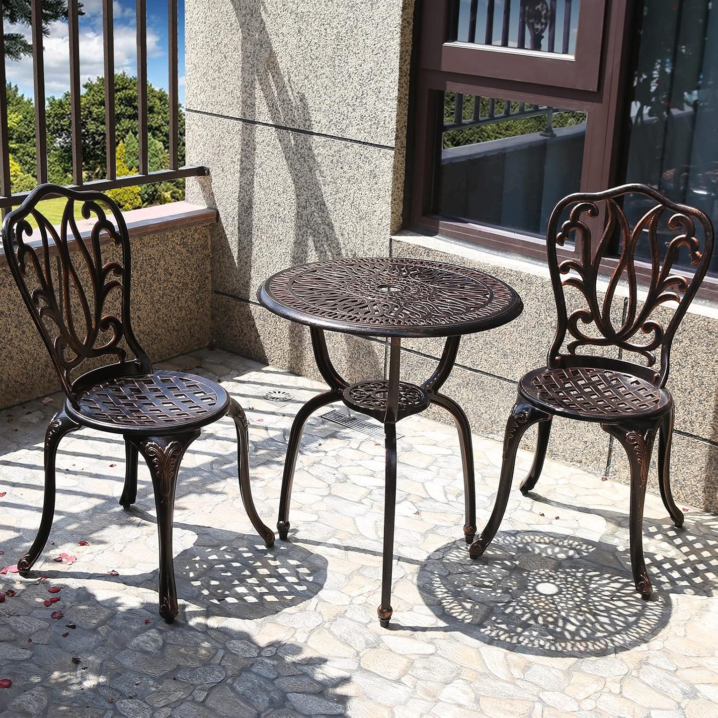 C/G 3 Piece Bistro Set Outdoor Patio Table