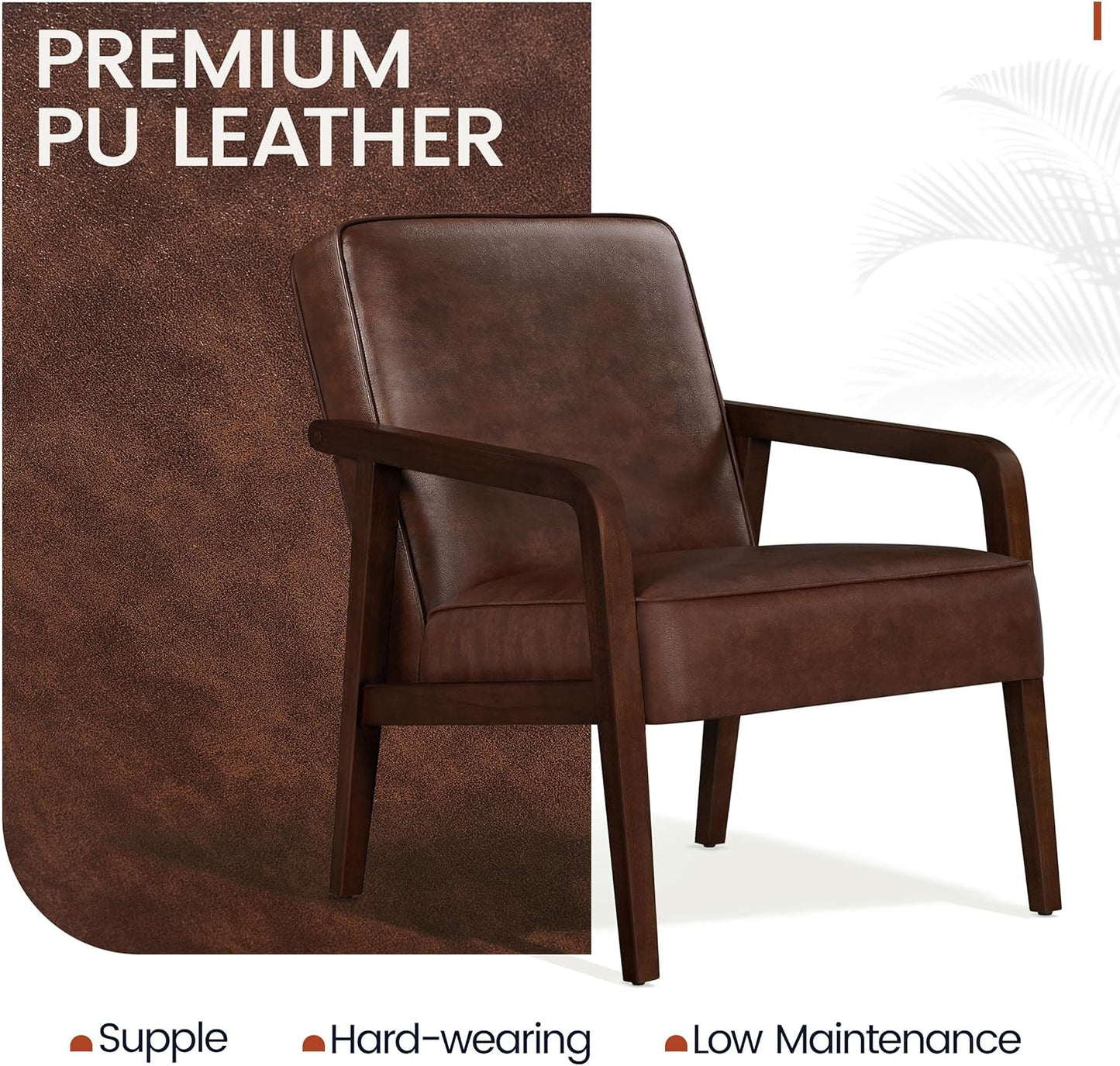 Yaheetech Accent Chair Armchair with Strong Wood Frame