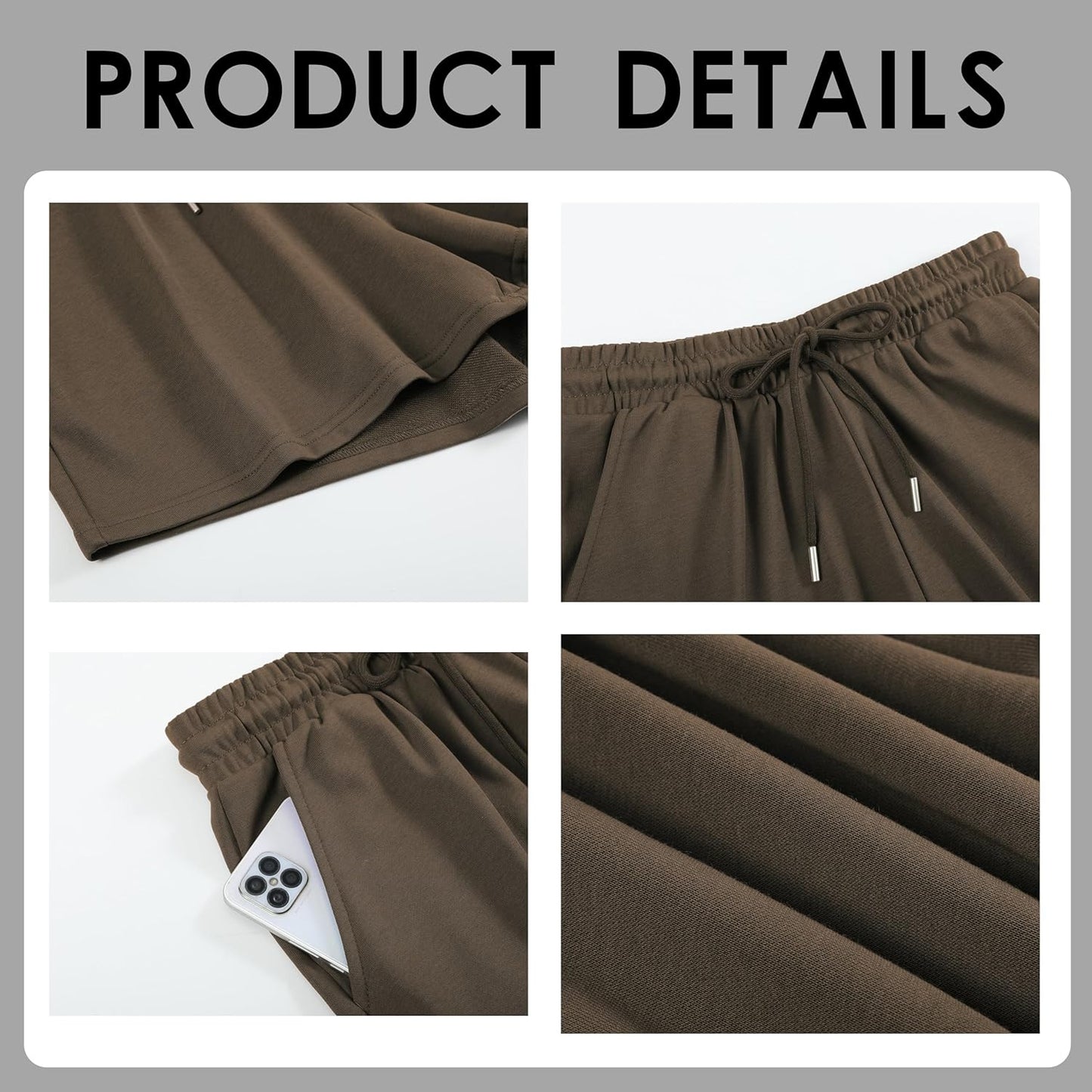 Womens Athletic Shorts Jogger Sweat Summer Loose Drawstring Bermuda Shorts with Pockets