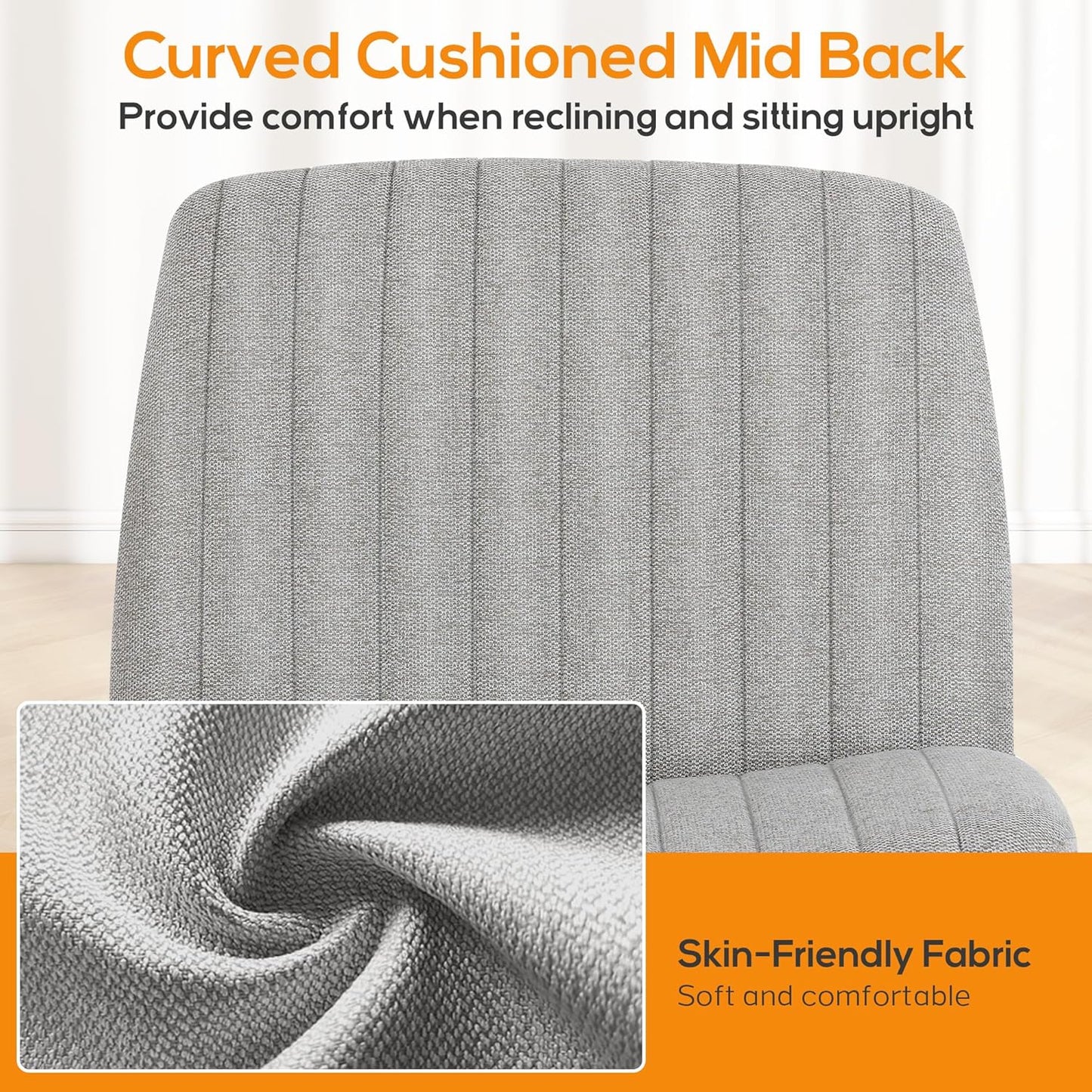DUMOS Criss Cross Chair Legged Office Wide Comfy Desk Seat