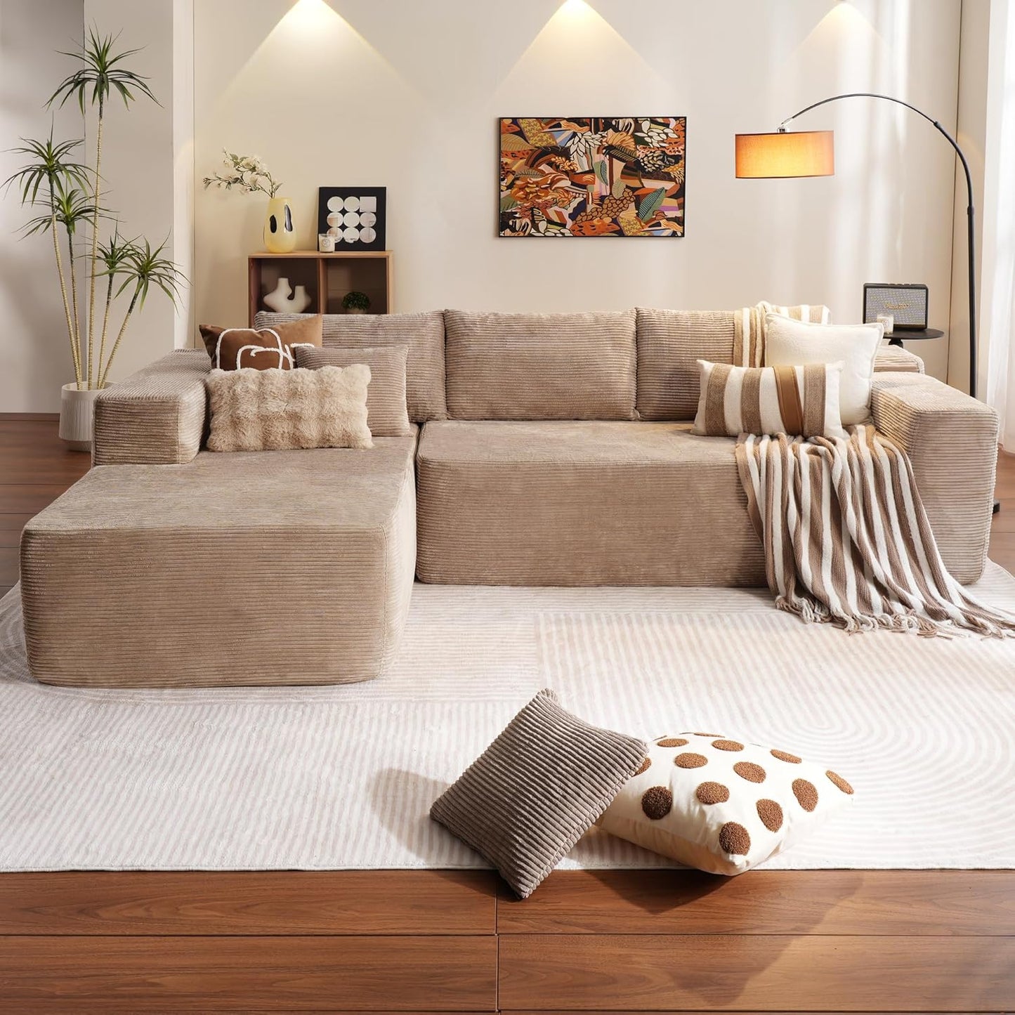 104" Cloud Sectional Couch with L-Shape Chaise