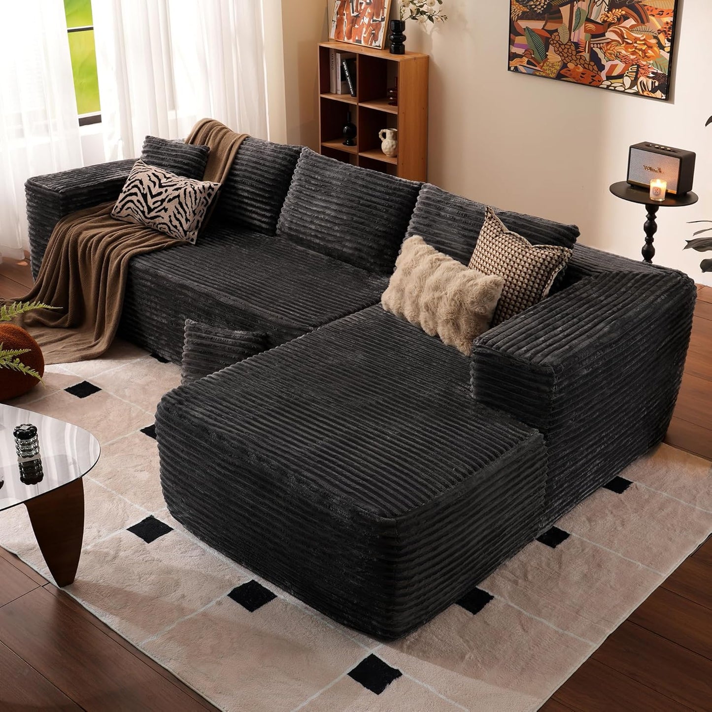 104" Cloud Sectional Couch with L-Shape Chaise