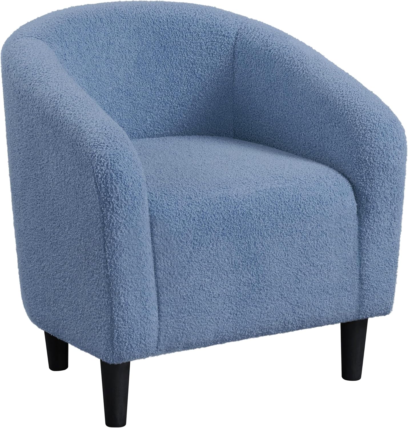 Yaheetech Accent Barrel Chair Boucle Fabric Club Chair