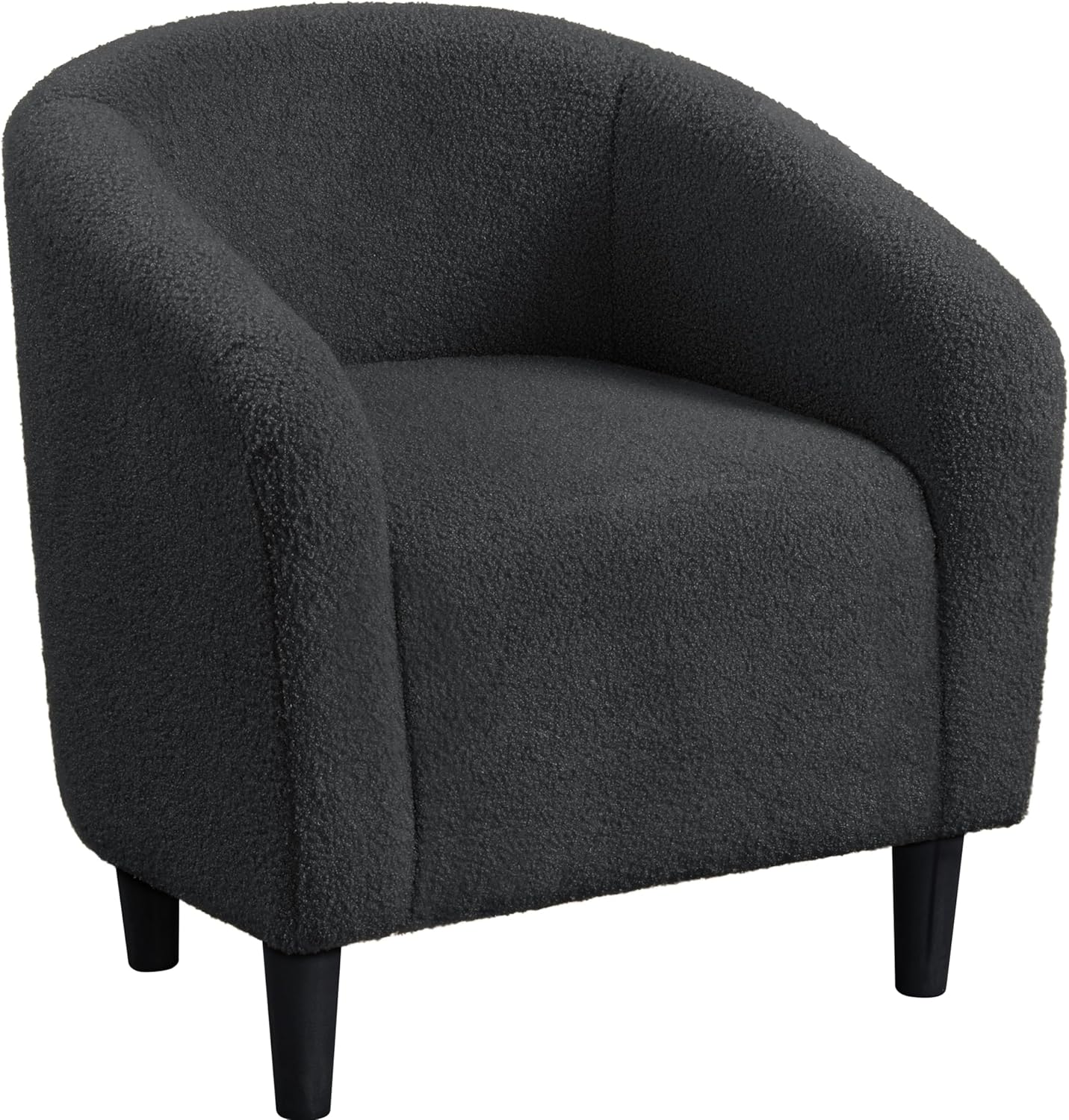 Yaheetech Accent Barrel Chair Boucle Fabric Club Chair