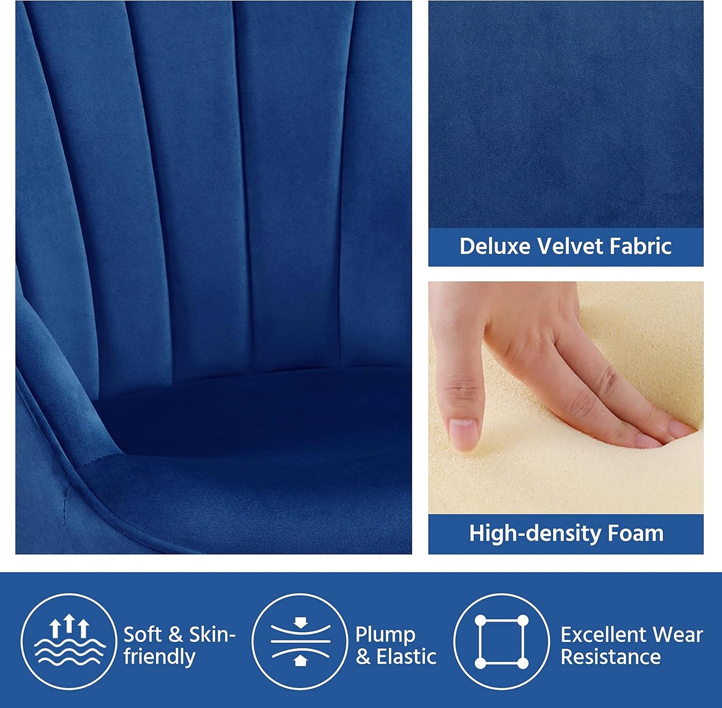 Yaheetech PU Leather Armchair Modern Accent Chair with Metal Legs