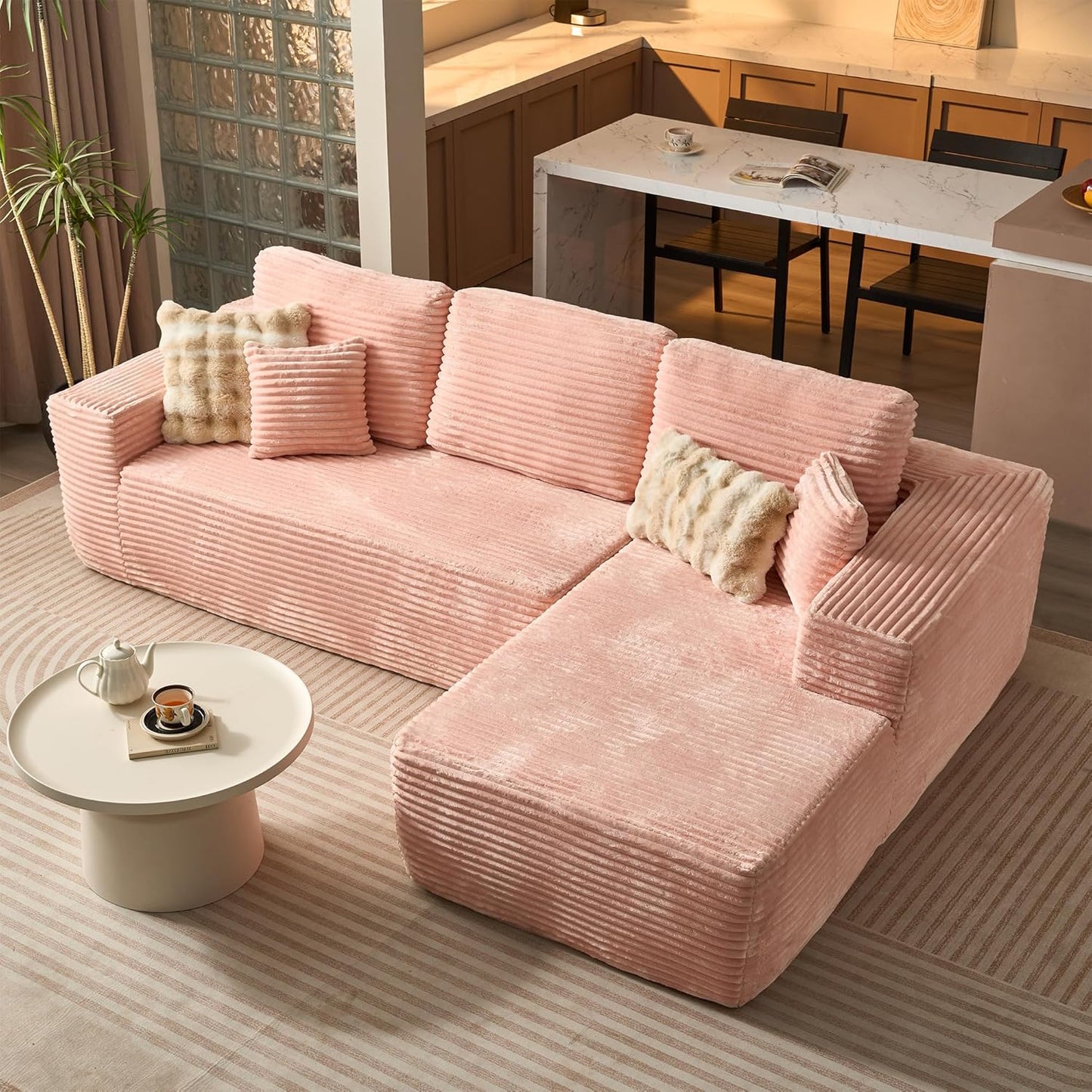 104" Cloud Sectional Couch with L-Shape Chaise