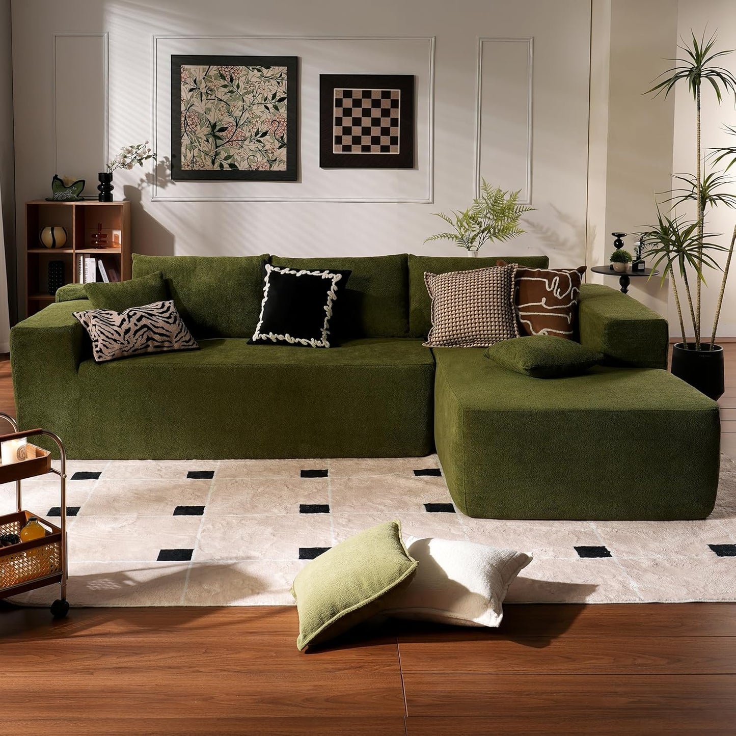 104" Cloud Sectional Couch with L-Shape Chaise