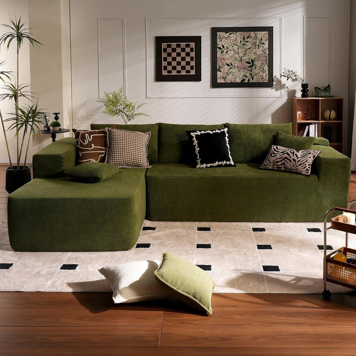 104" Cloud Sectional Couch with L-Shape Chaise
