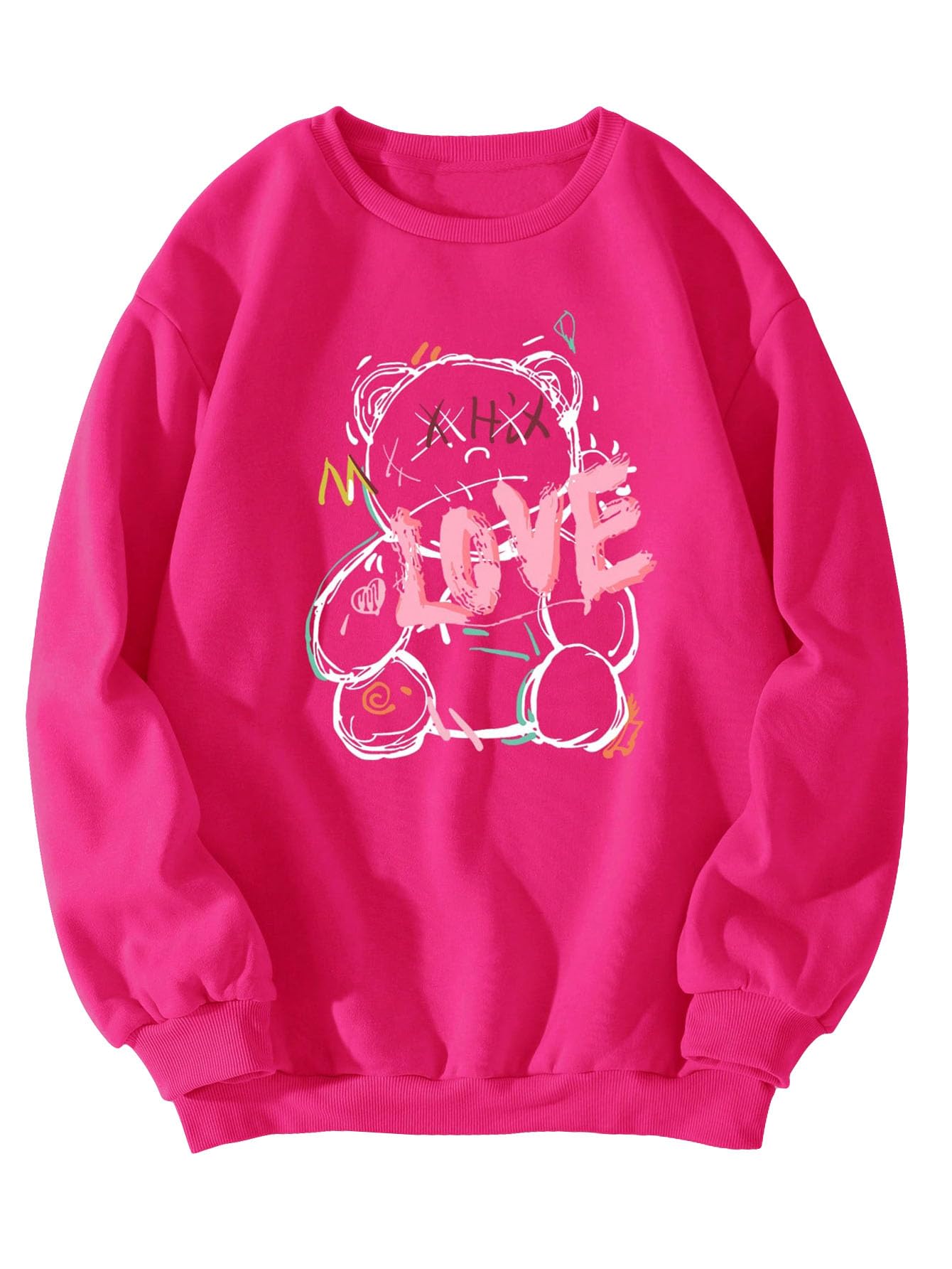 Women's Letter Graphic Print Long Sleeve Sweatshirt Pullover Tops