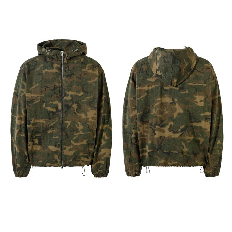 High Street Camo Hooded Jacket for Men